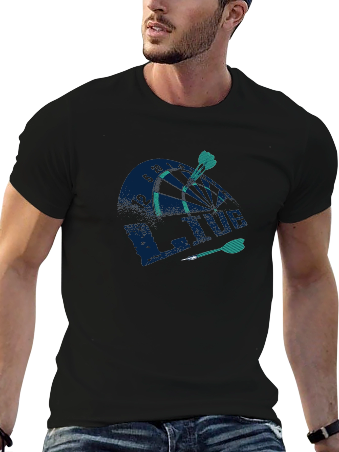 Dartboard Graphic T-Shirt - Casual Style