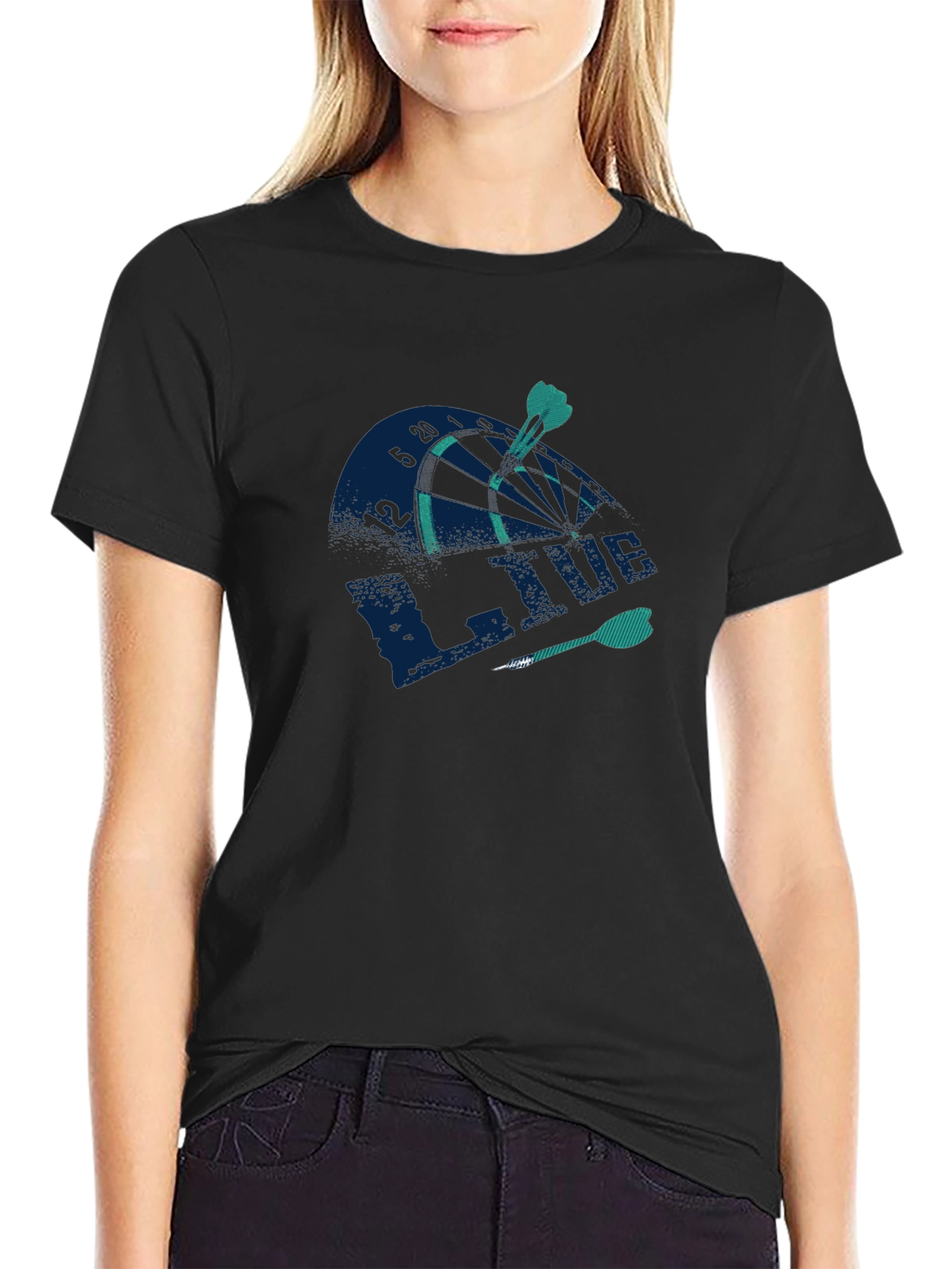 Dartboard Graphic T-Shirt - Casual Style
