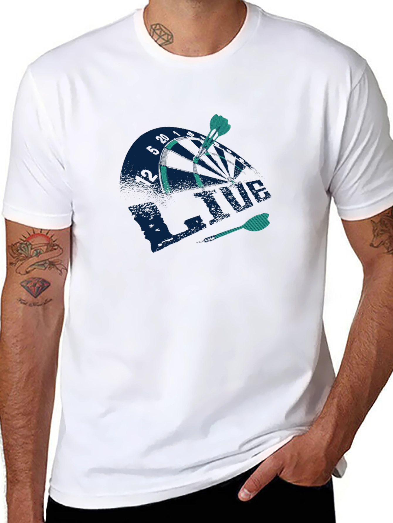 Dartboard Graphic T-Shirt - Casual Style