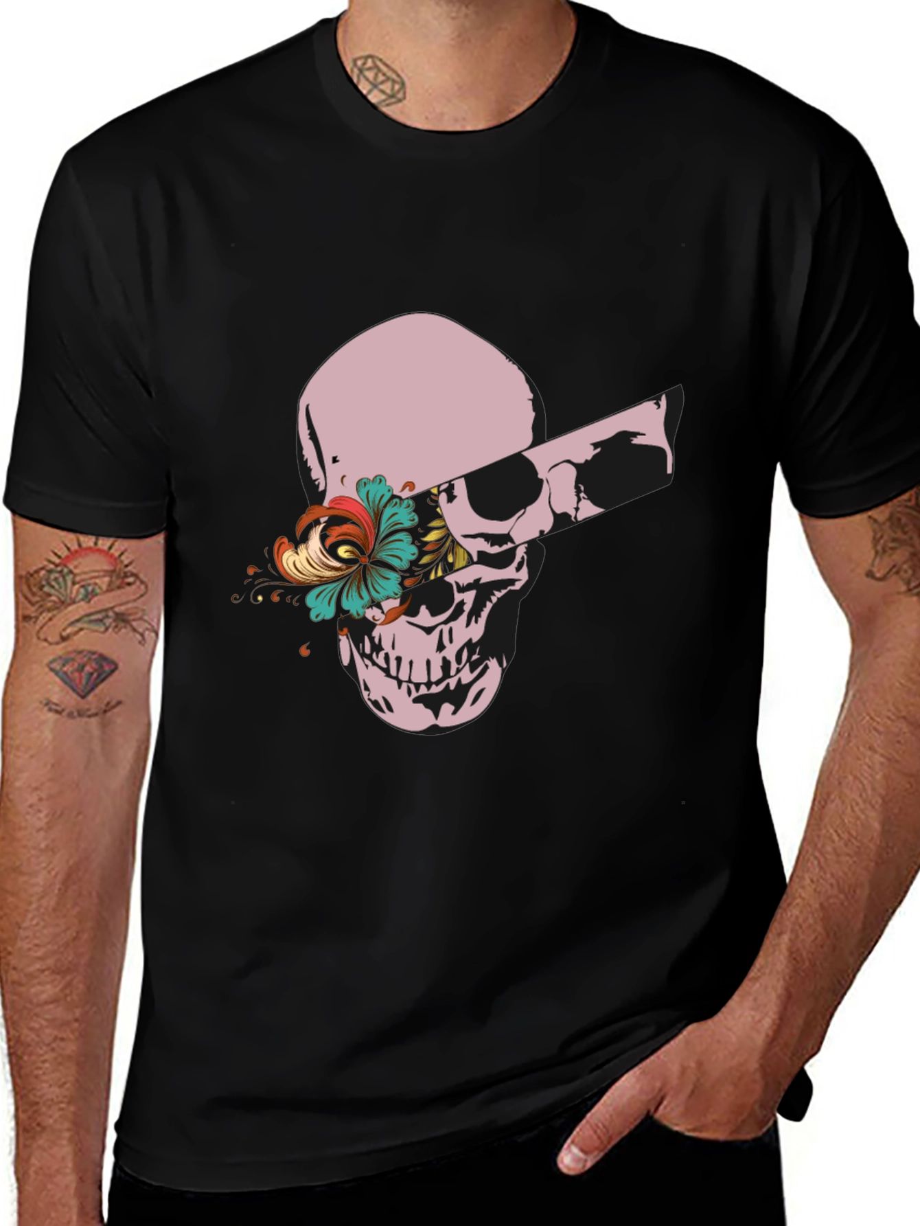 Skull & Flower Graphic Tee