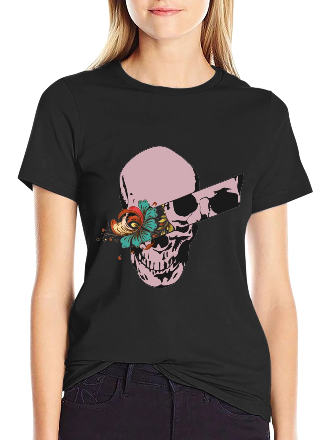 Skull & Flower Graphic Tee