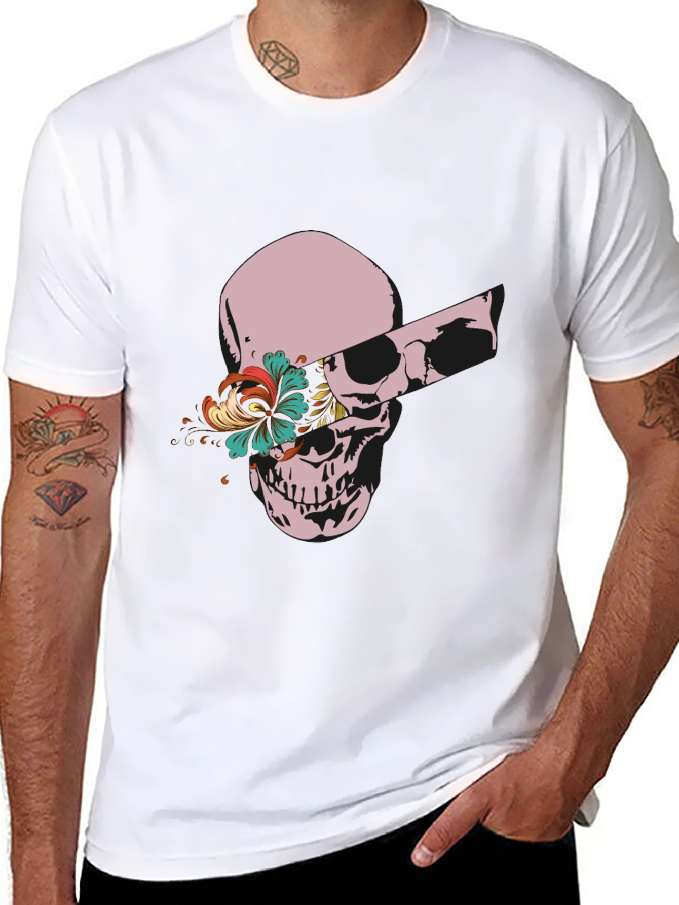 Skull & Flower Graphic Tee