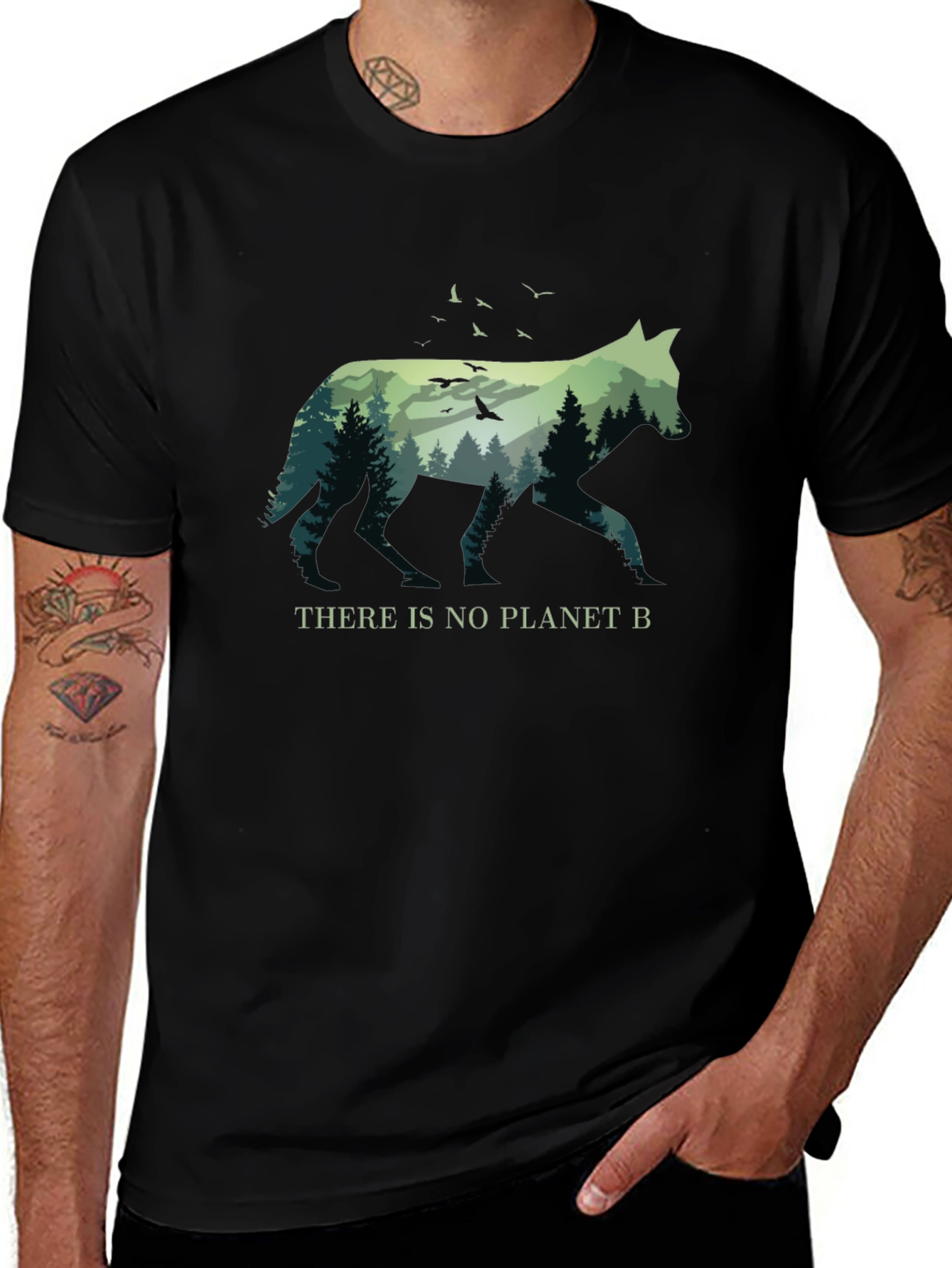 Planet B Nature Wolf Graphic Tee