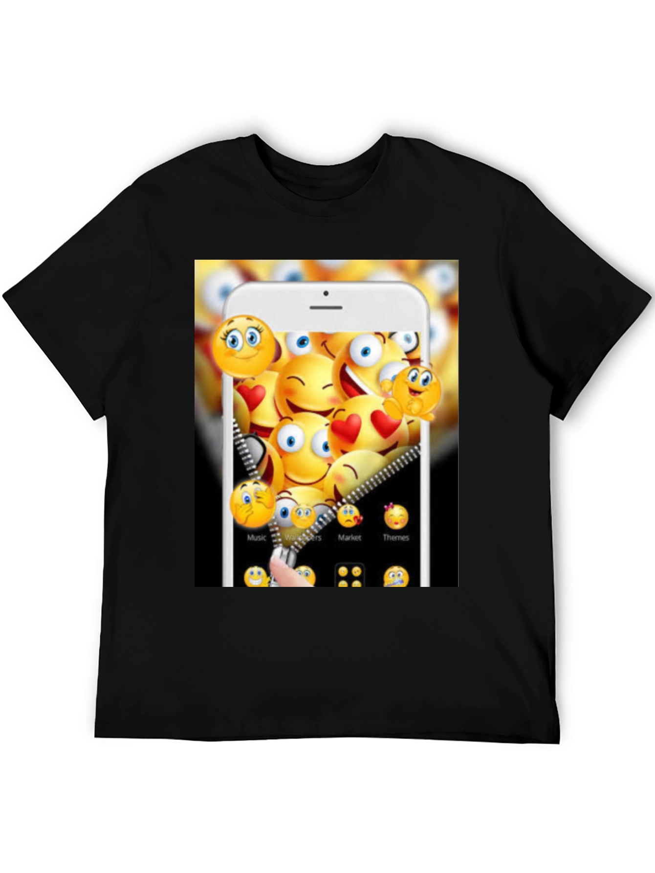 Emoji Phone Screen T-Shirt - Trendy Graphic Tee