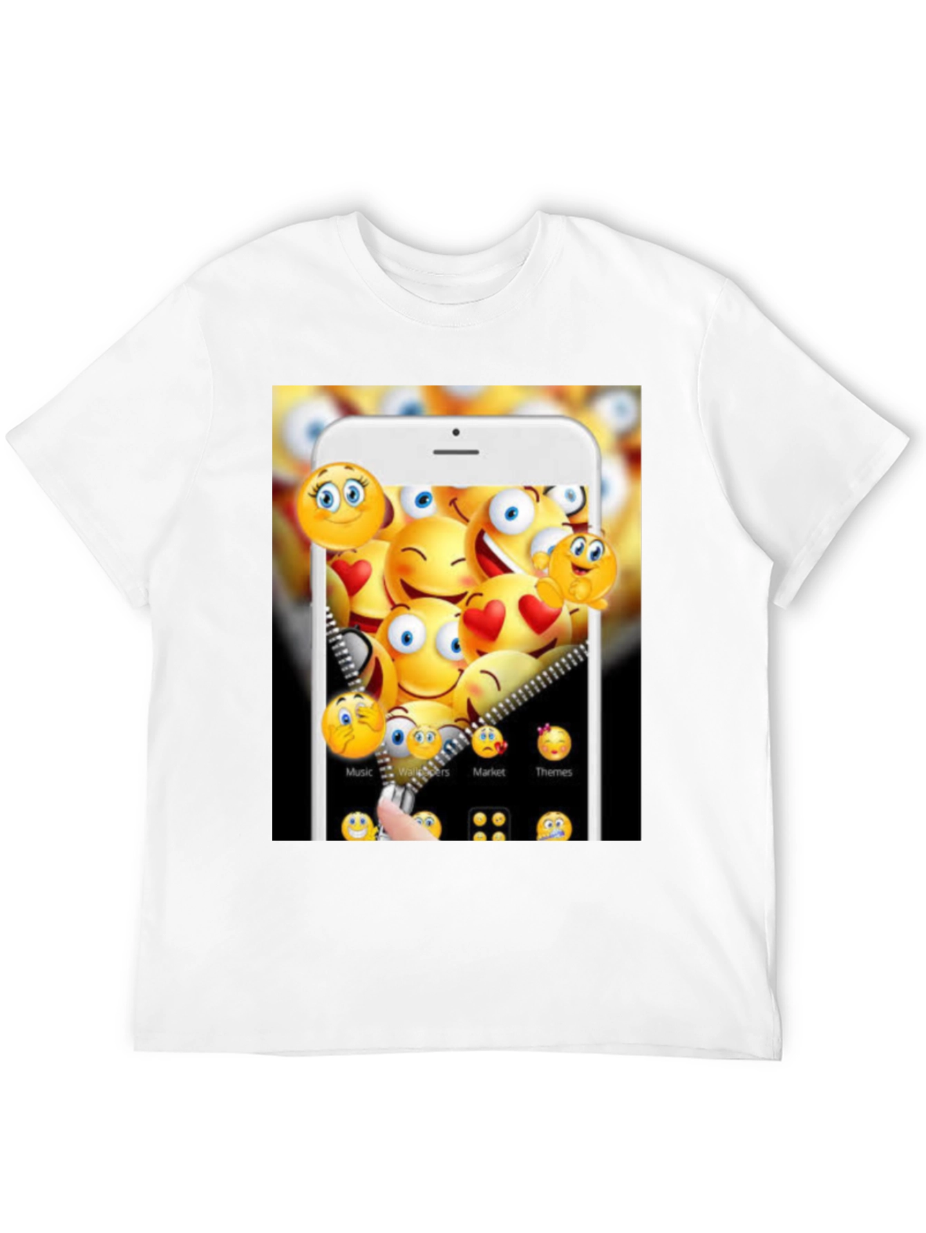 Emoji Phone Screen T-Shirt - Trendy Graphic Tee