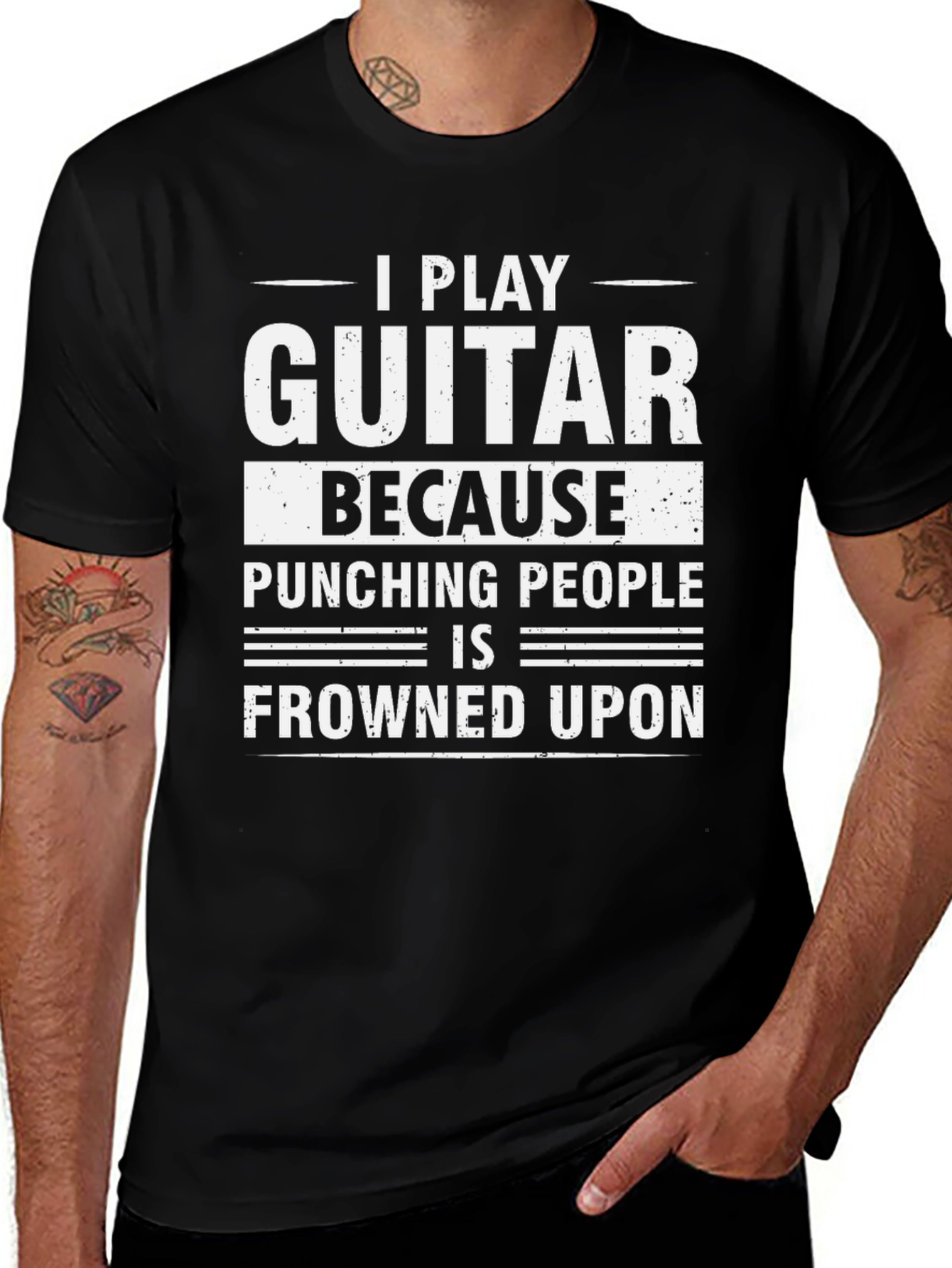 I Play Guitar Graphic T-Shirt