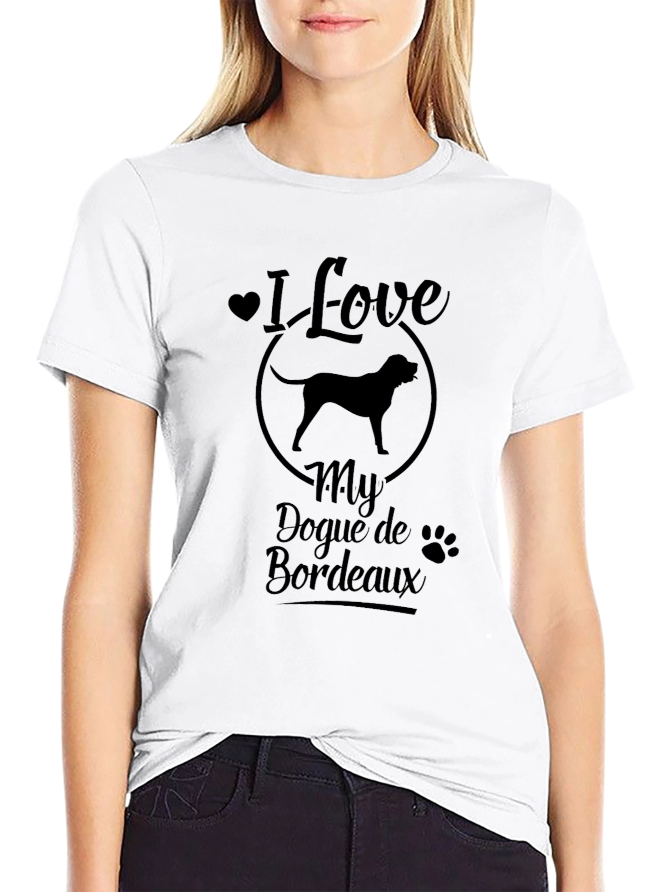 I Love My Dogue de Bordeaux Black T-Shirt