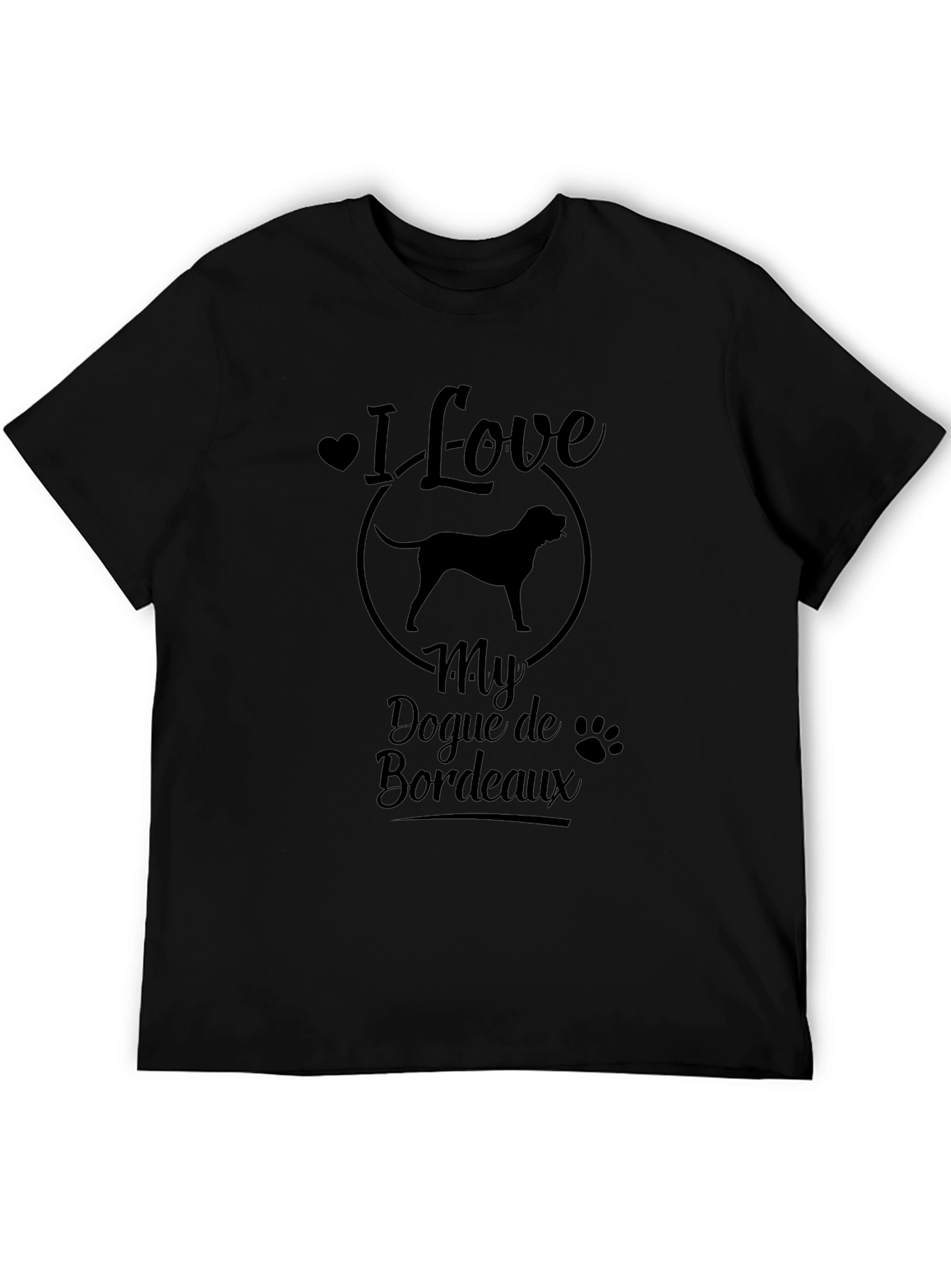 I Love My Dogue de Bordeaux Black T-Shirt