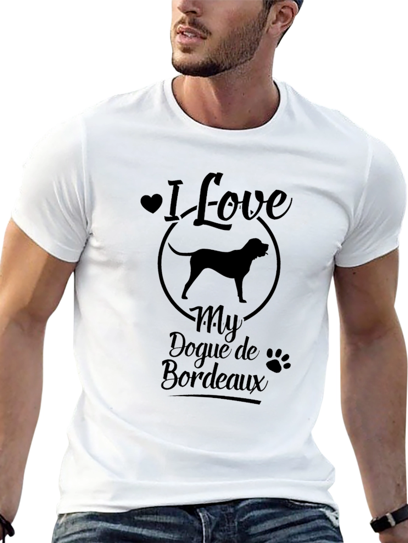 I Love My Dogue de Bordeaux Black T-Shirt