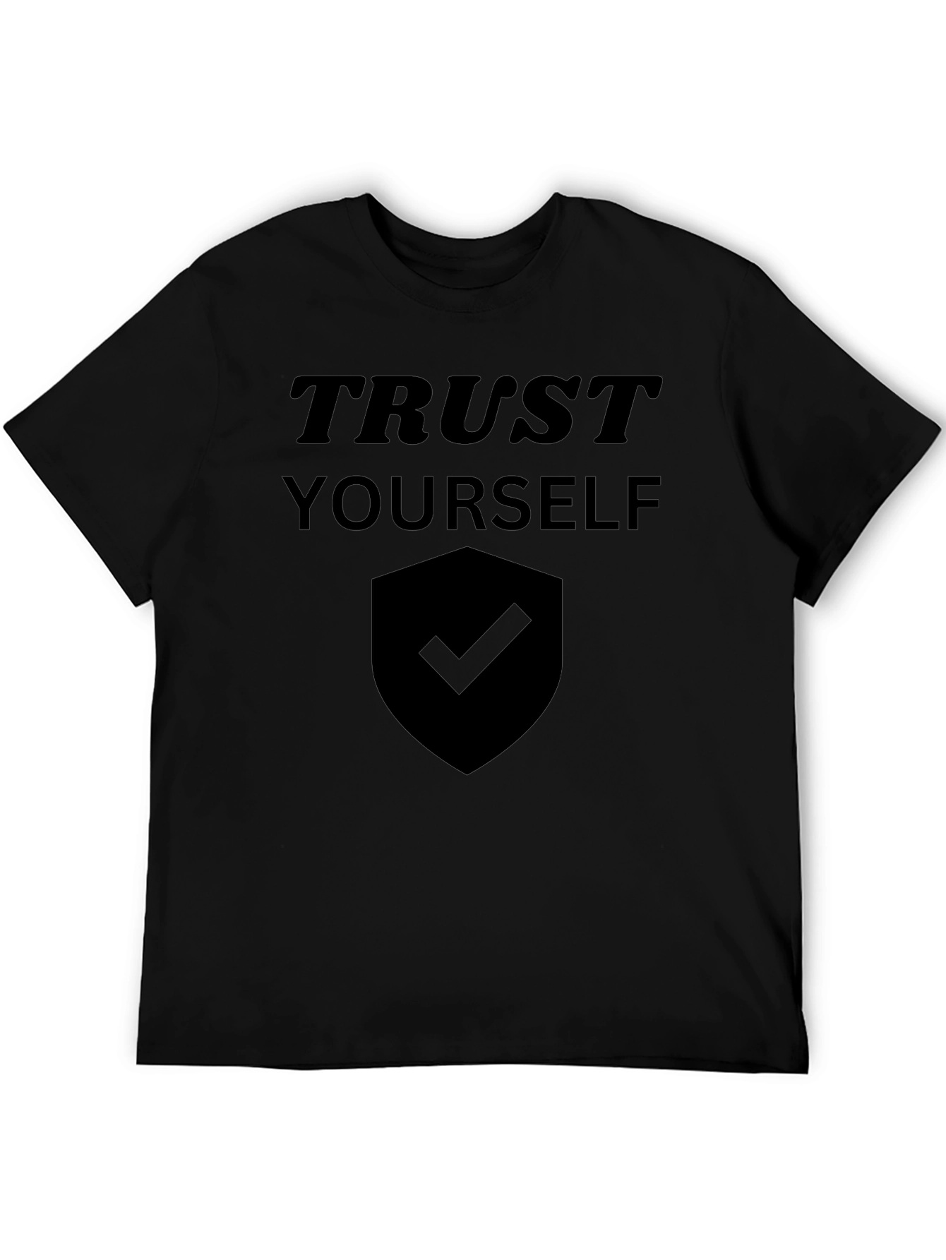Trust Yourself Black Graphic Tee