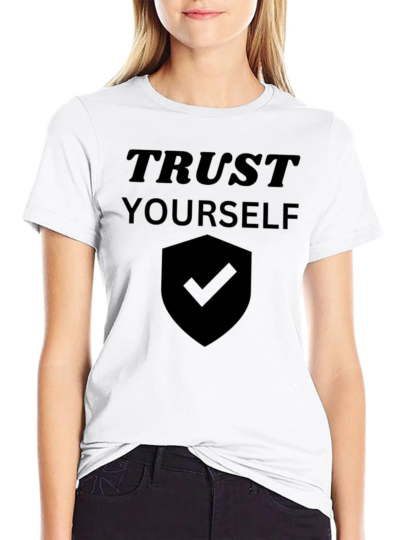 Trust Yourself Black Graphic Tee
