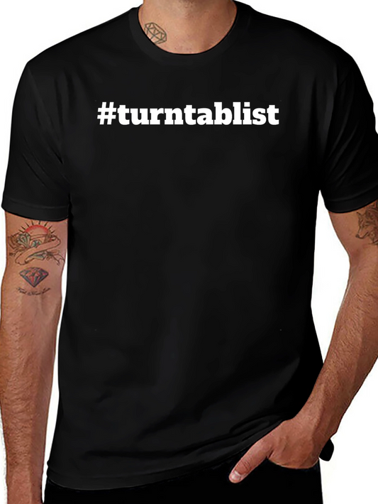 #turntablist Black Crew Neck T-Shirt