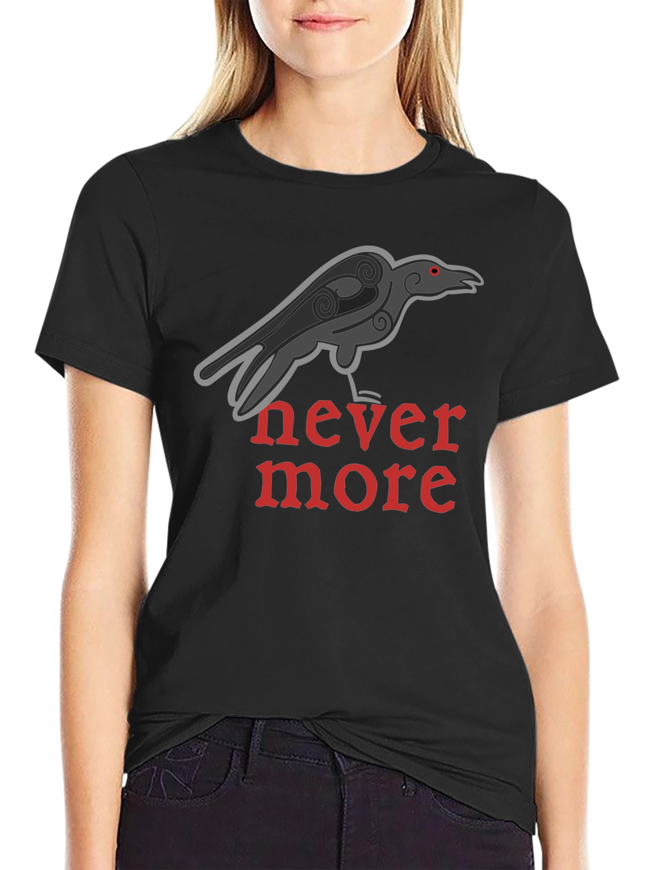 Raven Nevermore T-Shirt - Classic Gothic Design