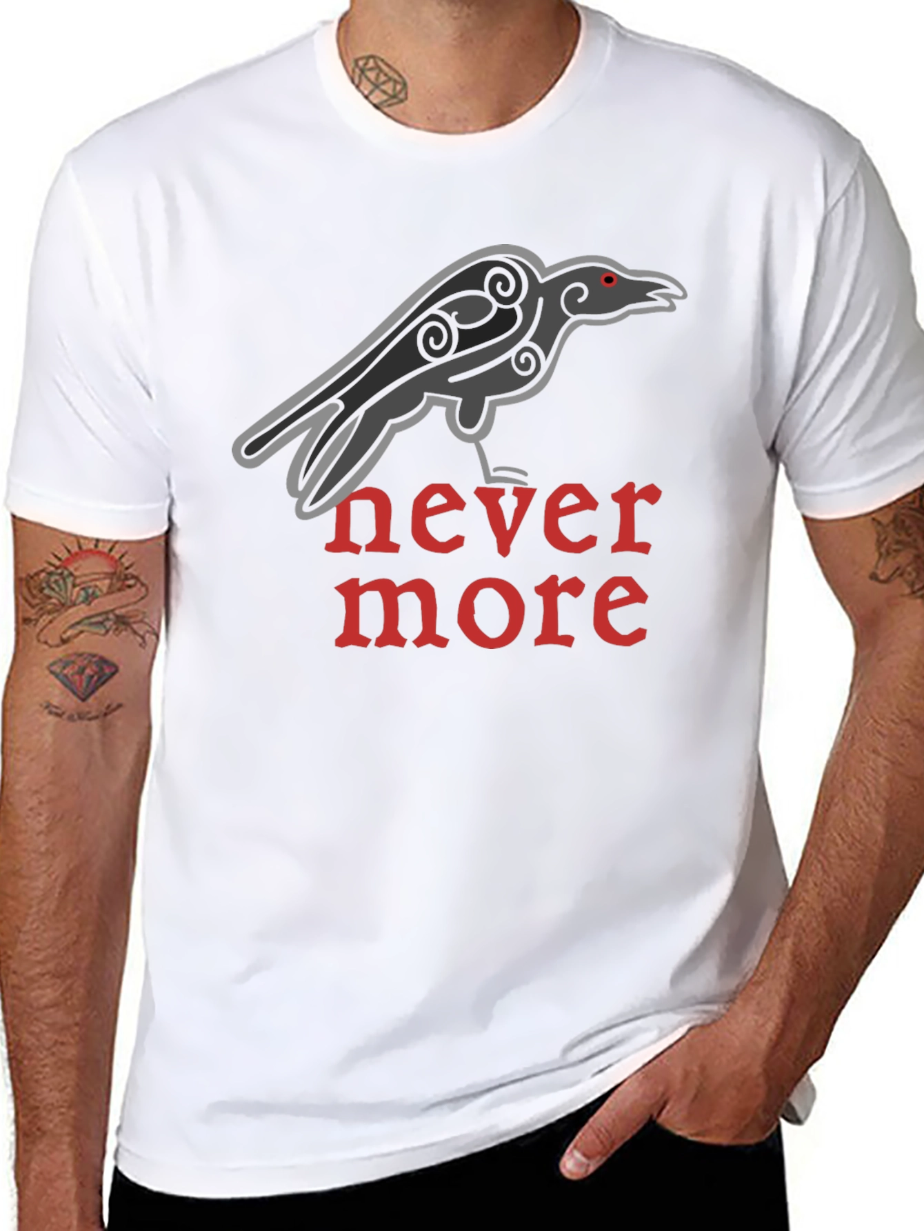 Raven Nevermore T-Shirt - Classic Gothic Design
