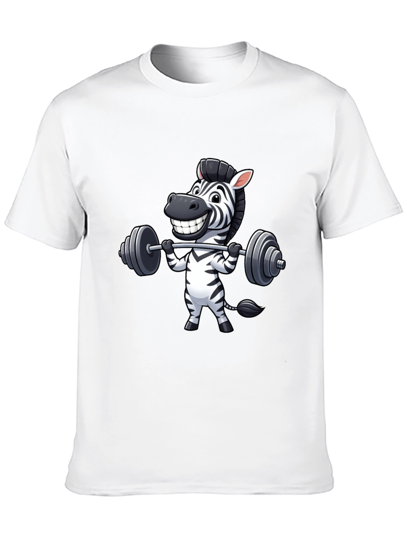 Zebra Gym Workout Black T-Shirt