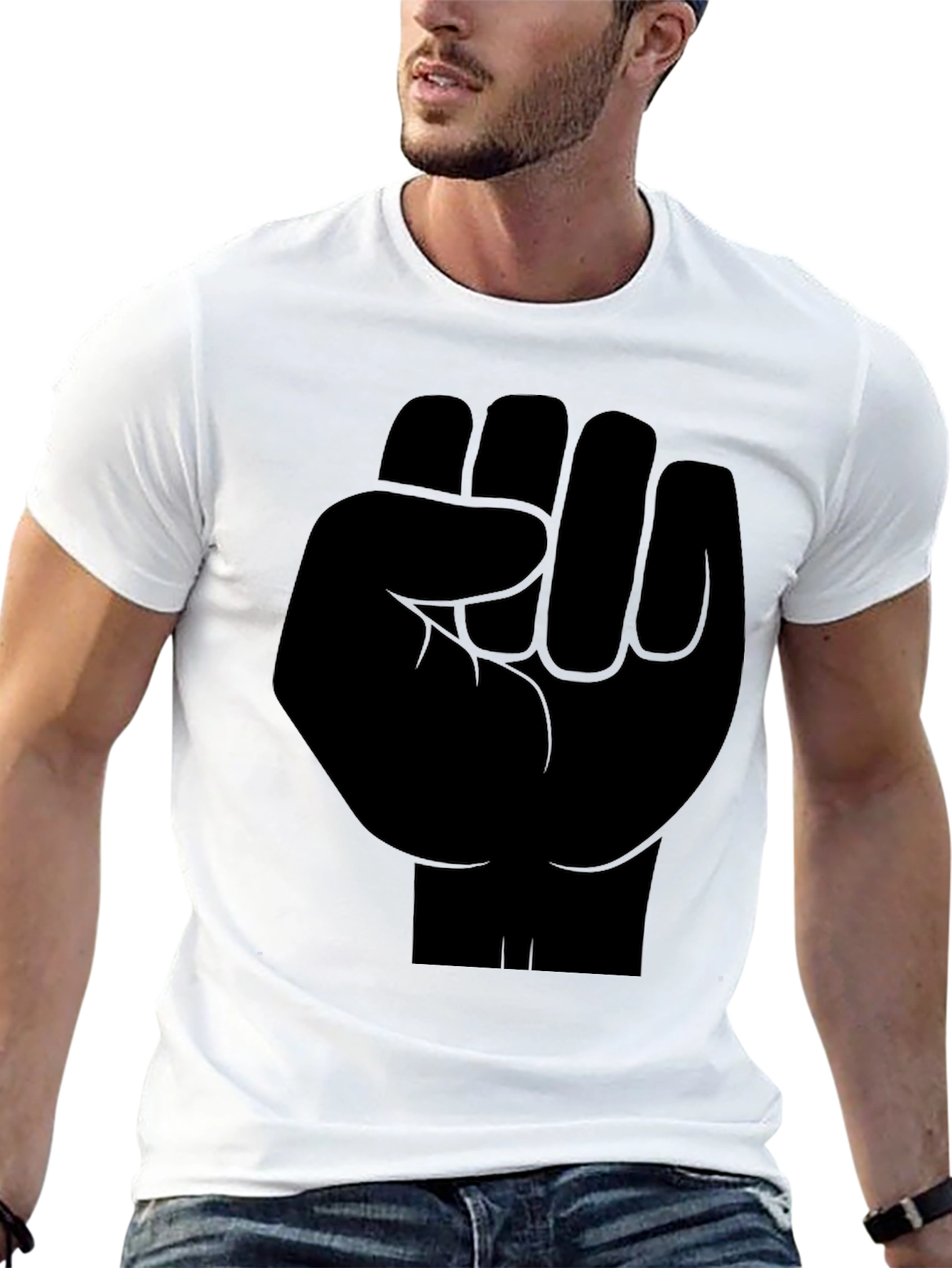 Black Power Fist Graphic Tee - Mens Activism T-Shirt