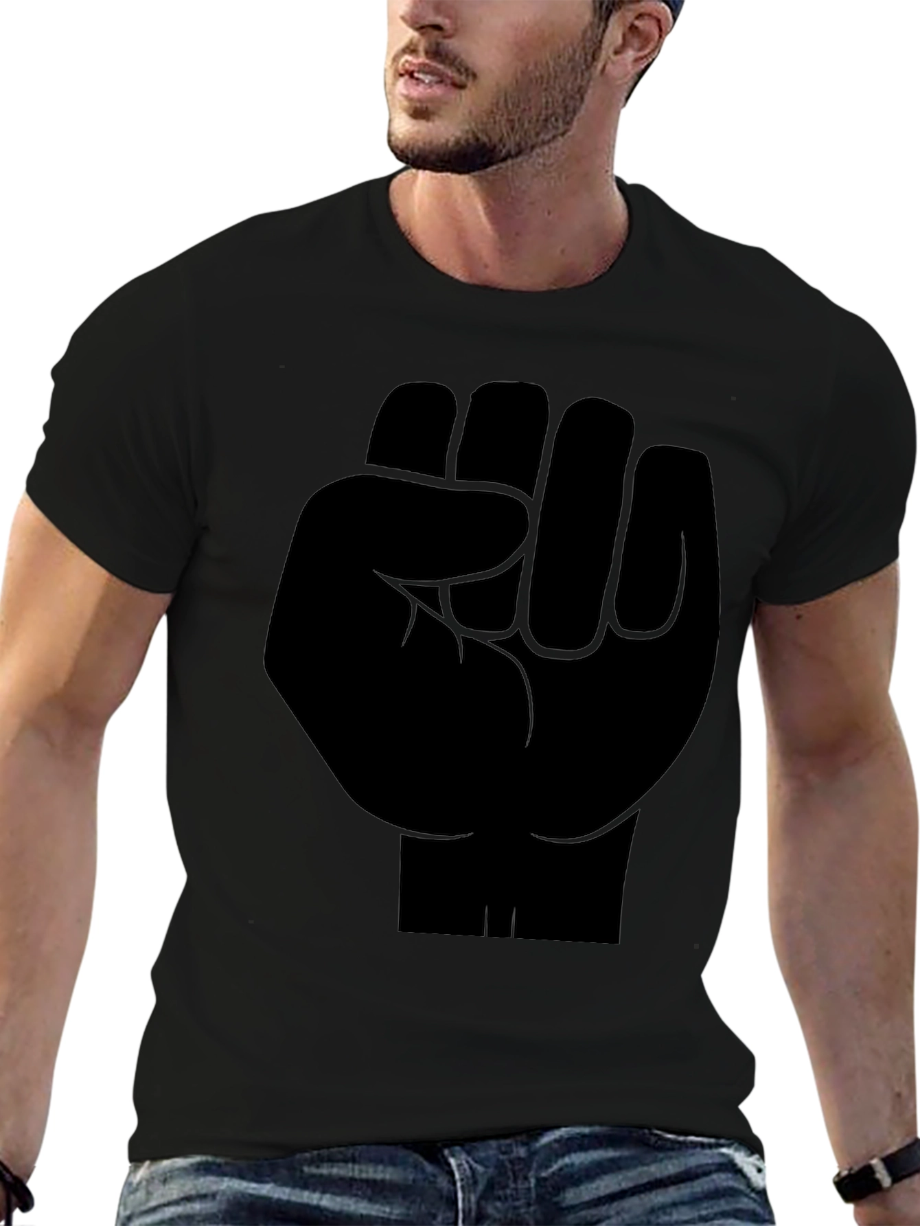 Black Power Fist Graphic Tee - Mens Activism T-Shirt