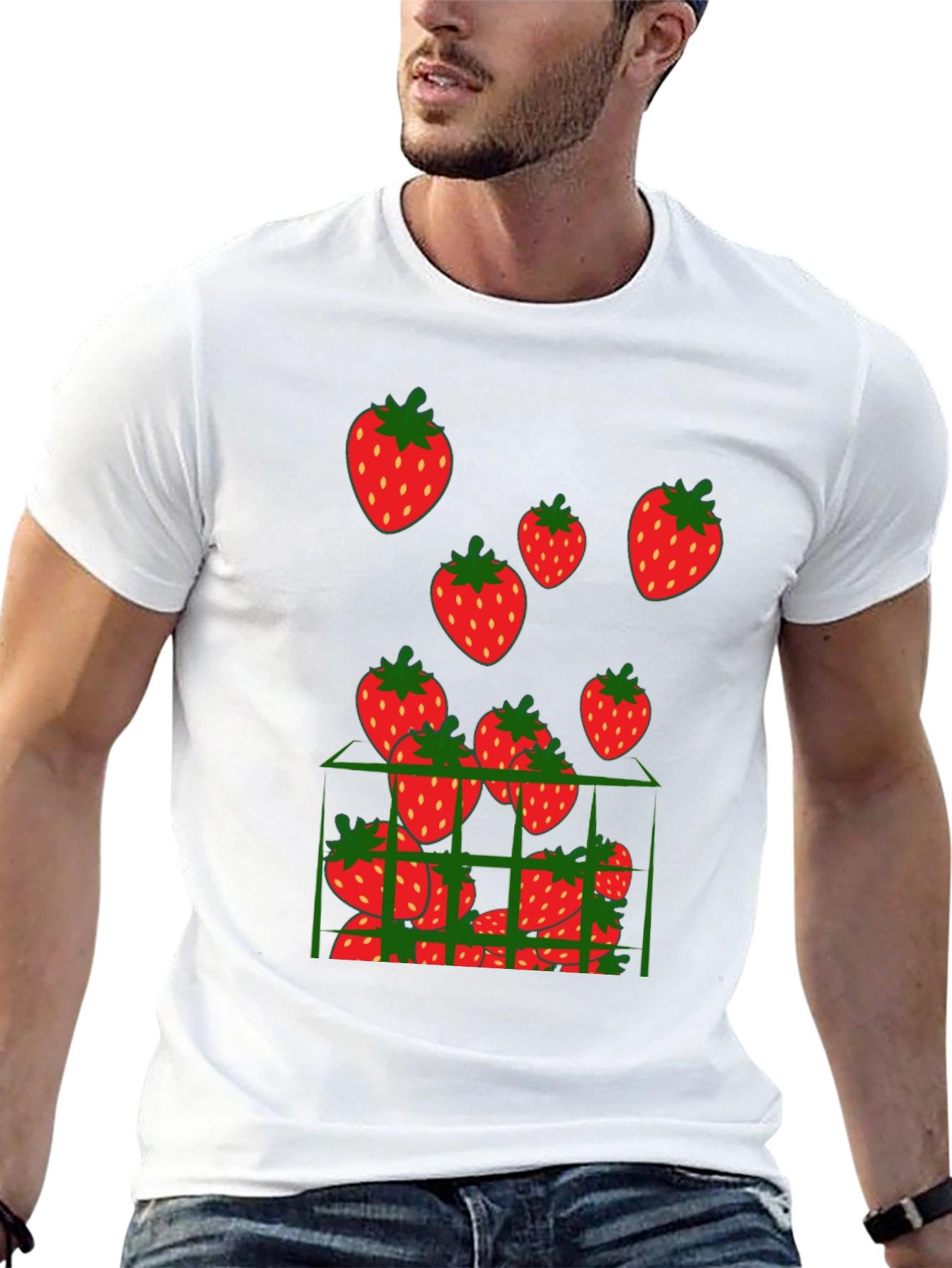 Strawberry Cage Black T-Shirt
