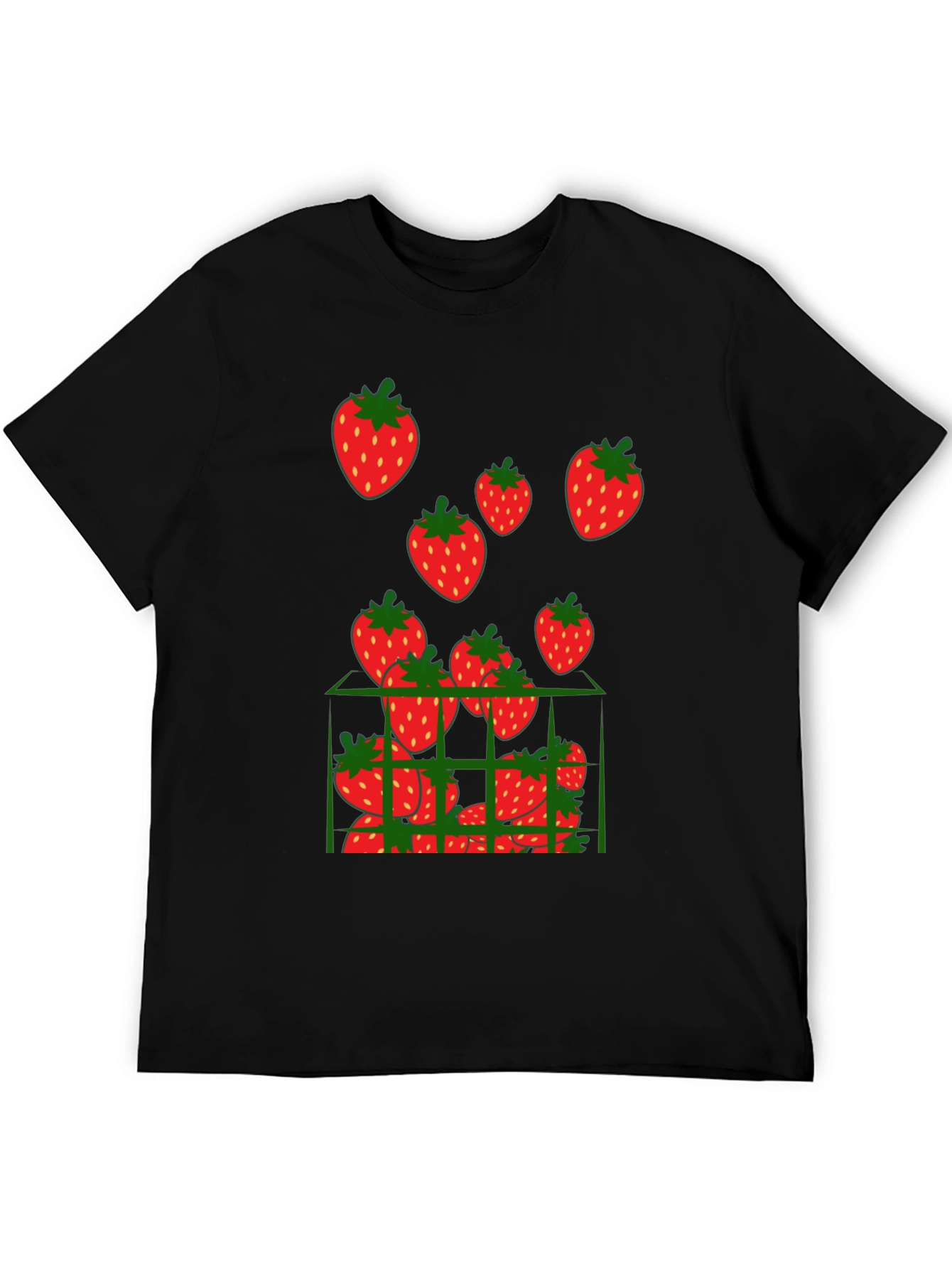 Strawberry Cage Black T-Shirt