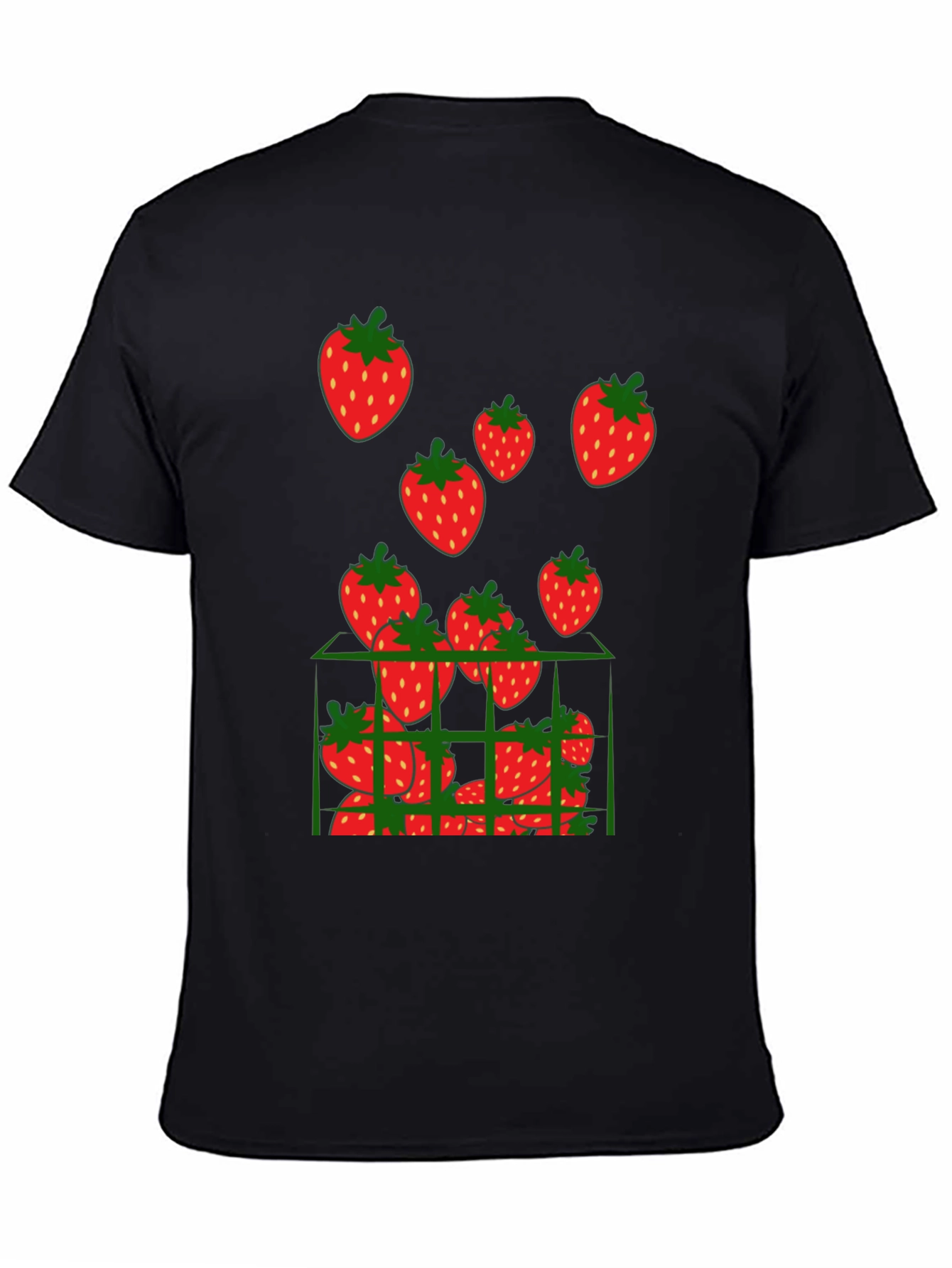 Strawberry Cage Black T-Shirt