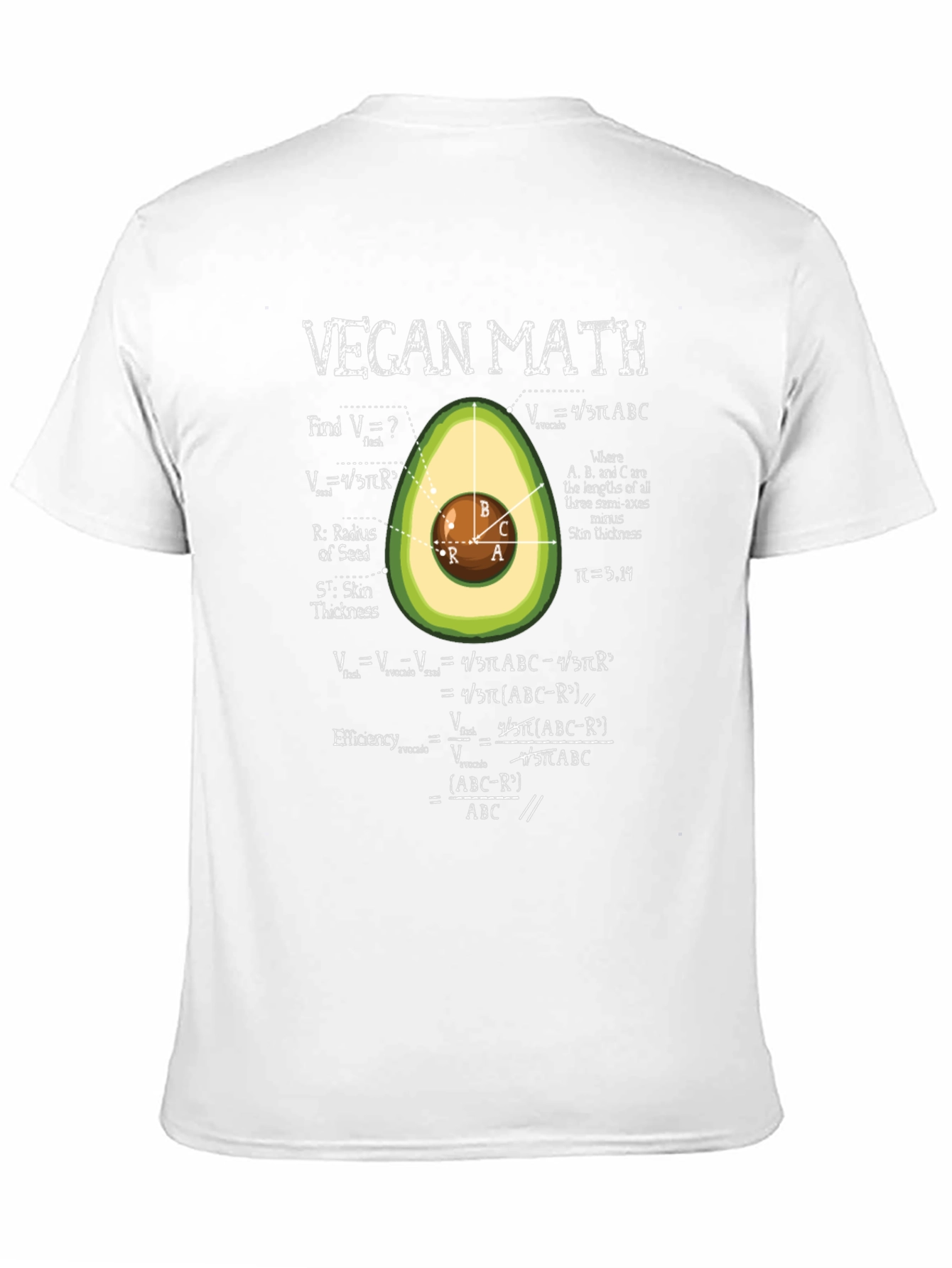 Vegan Math T-Shirt - Funny Vegetarian Formula Tee