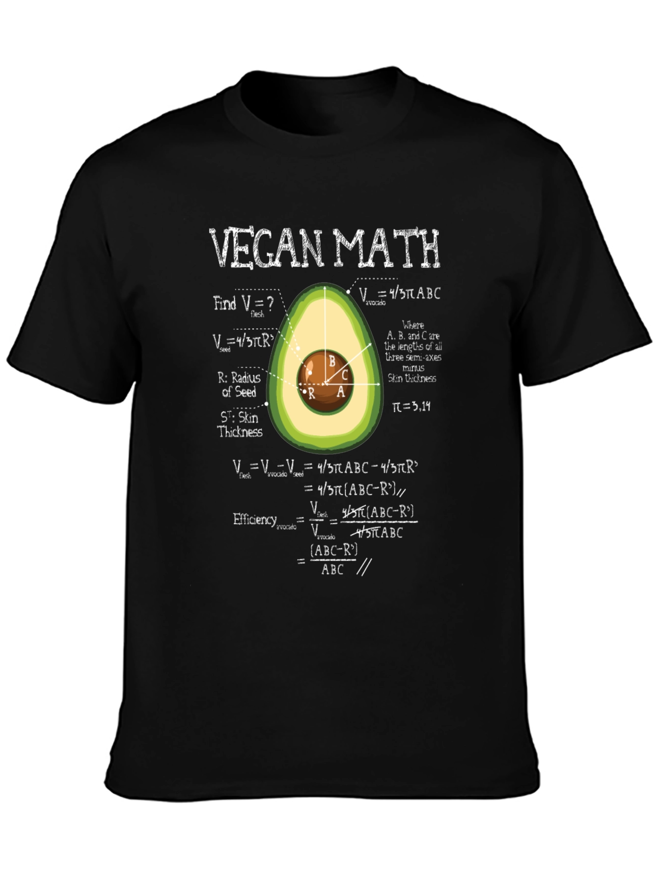 Vegan Math T-Shirt - Funny Vegetarian Formula Tee