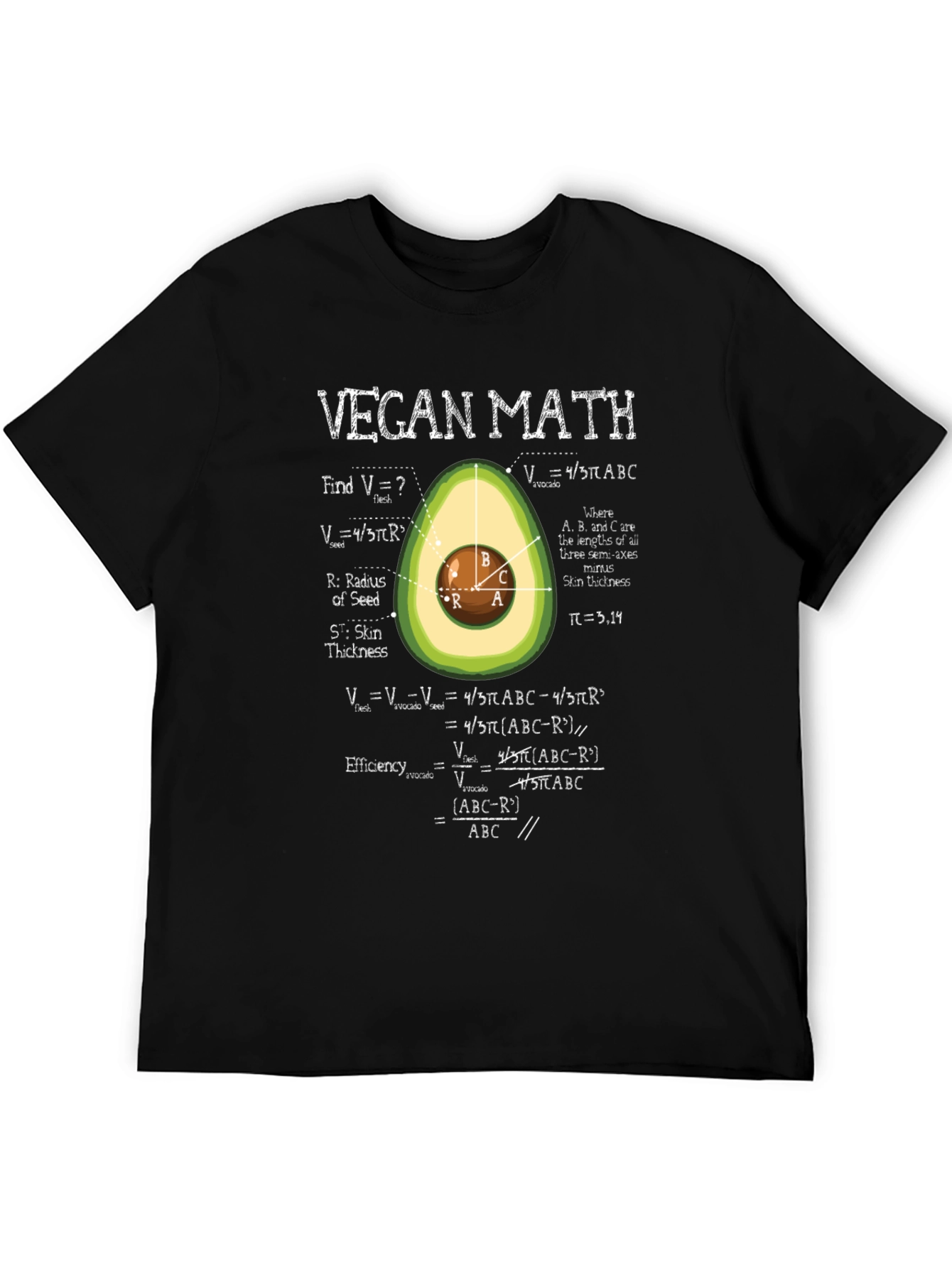 Vegan Math T-Shirt - Funny Vegetarian Formula Tee