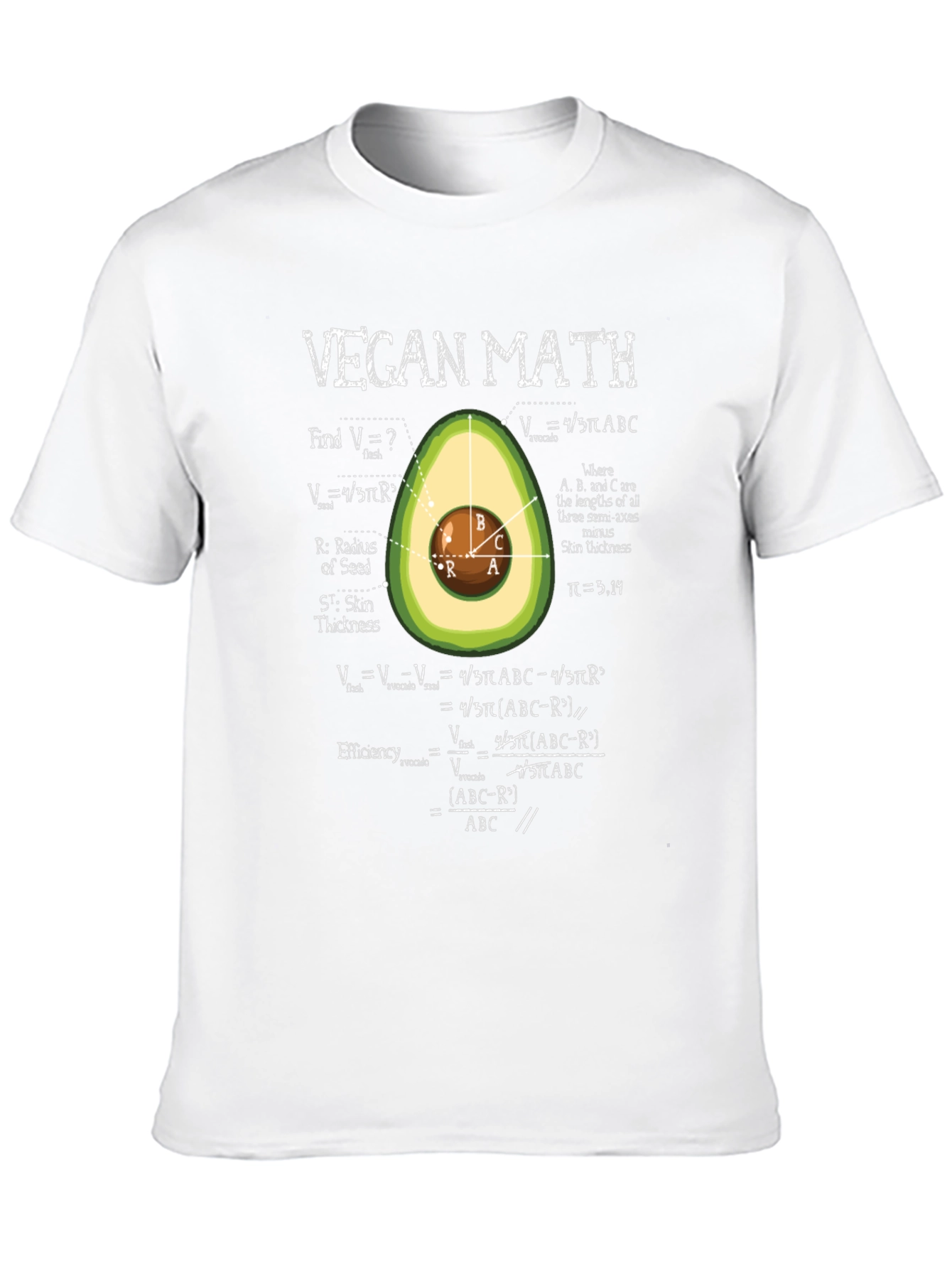 Vegan Math T-Shirt - Funny Vegetarian Formula Tee