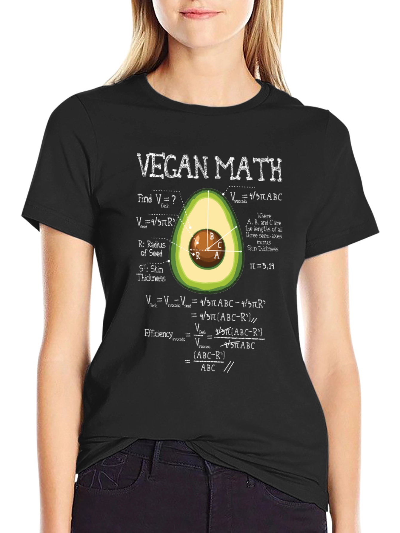 Vegan Math T-Shirt - Funny Vegetarian Formula Tee