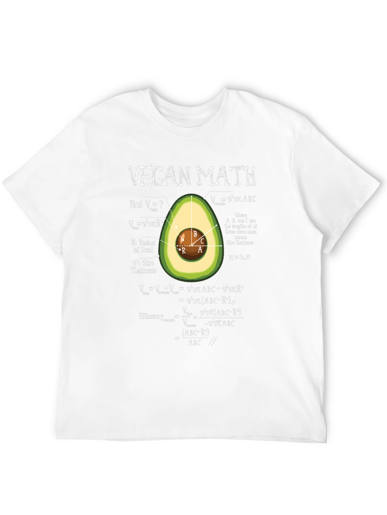 Vegan Math T-Shirt - Funny Vegetarian Formula Tee