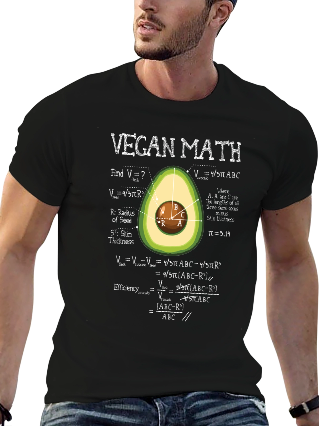 Vegan Math T-Shirt - Funny Vegetarian Formula Tee