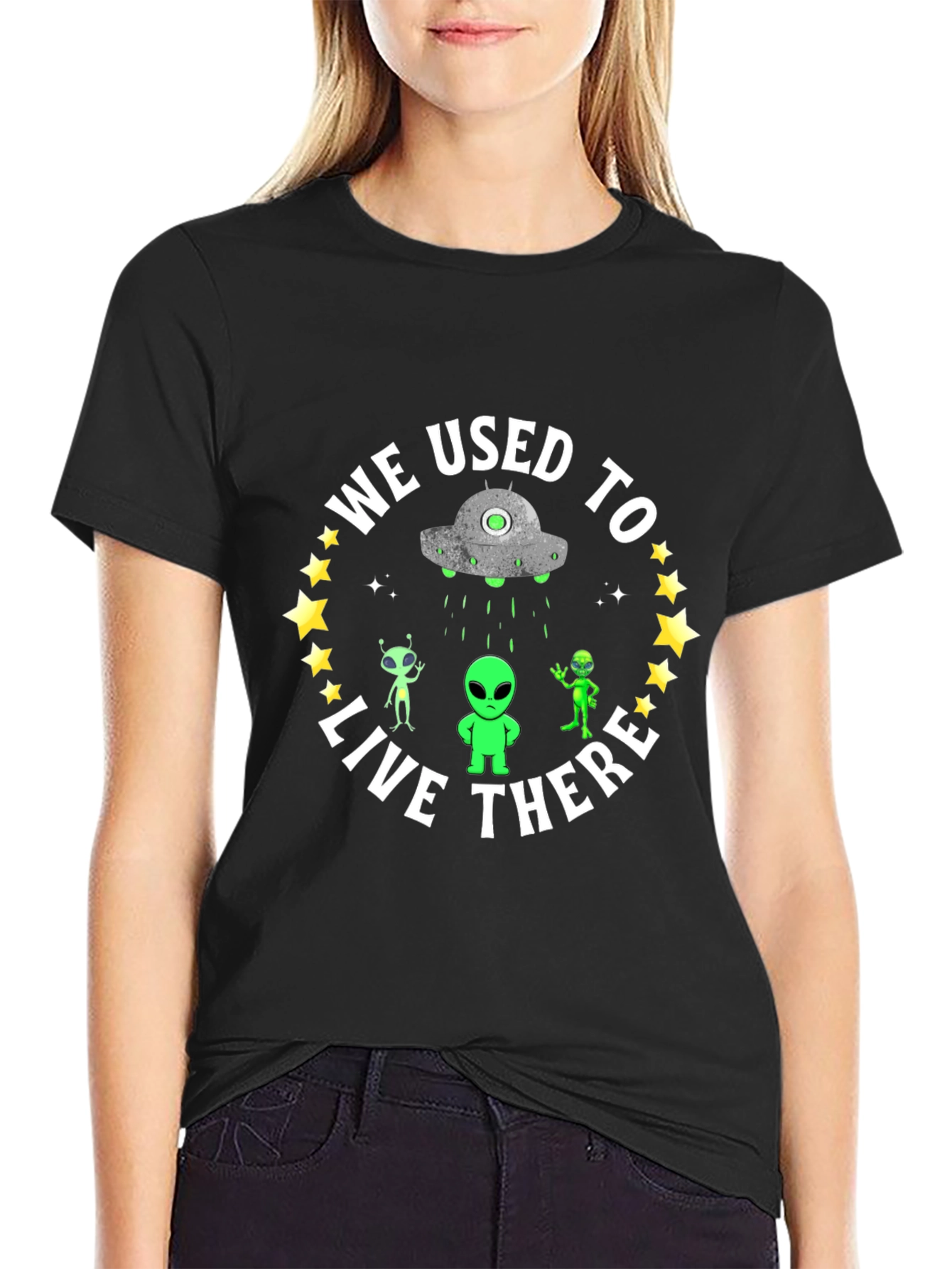 We Used To Live There Alien Graphic Tee