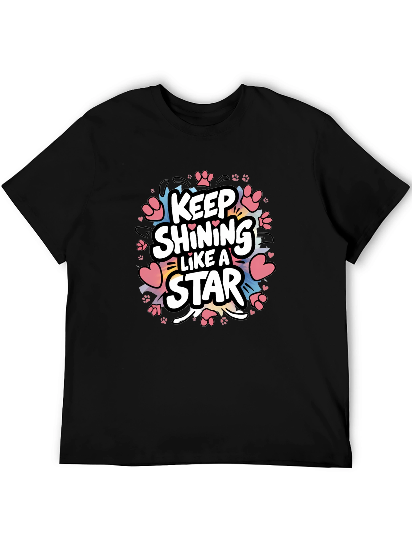 Keep Shining Like a Star Black Graphic Tee
