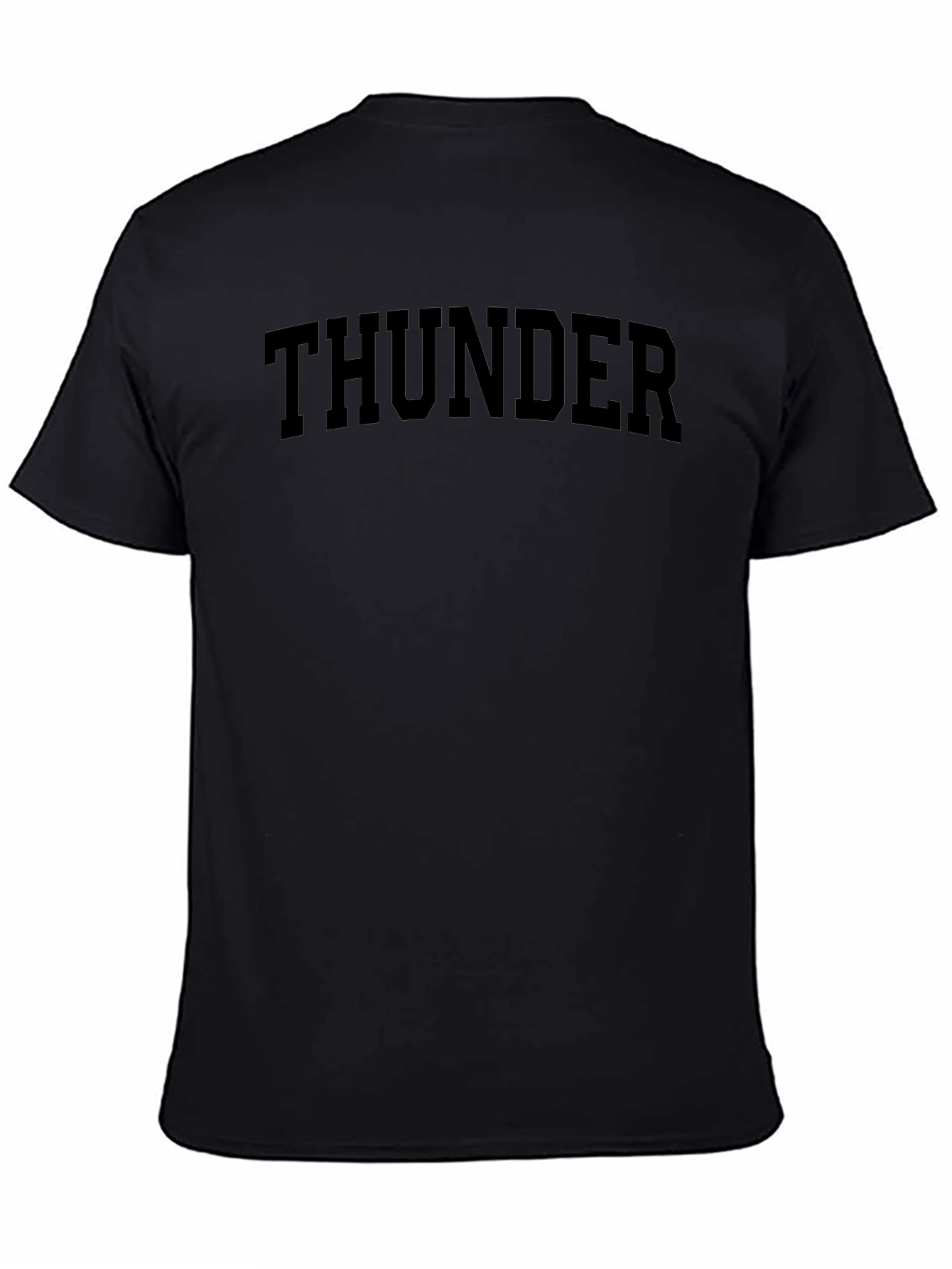 Mens Black THUNDER Graphic Print T-Shirt