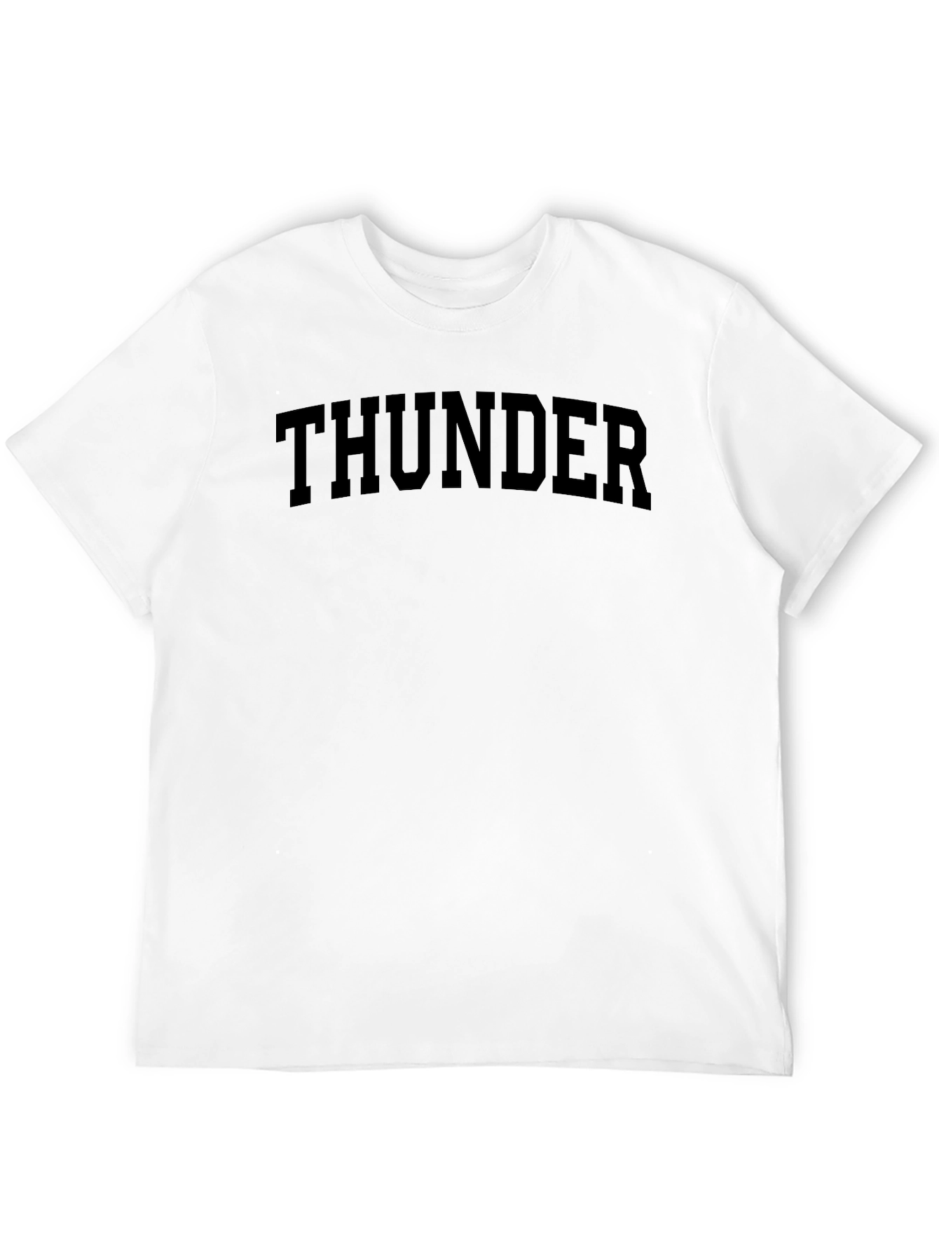 Mens Black THUNDER Graphic Print T-Shirt