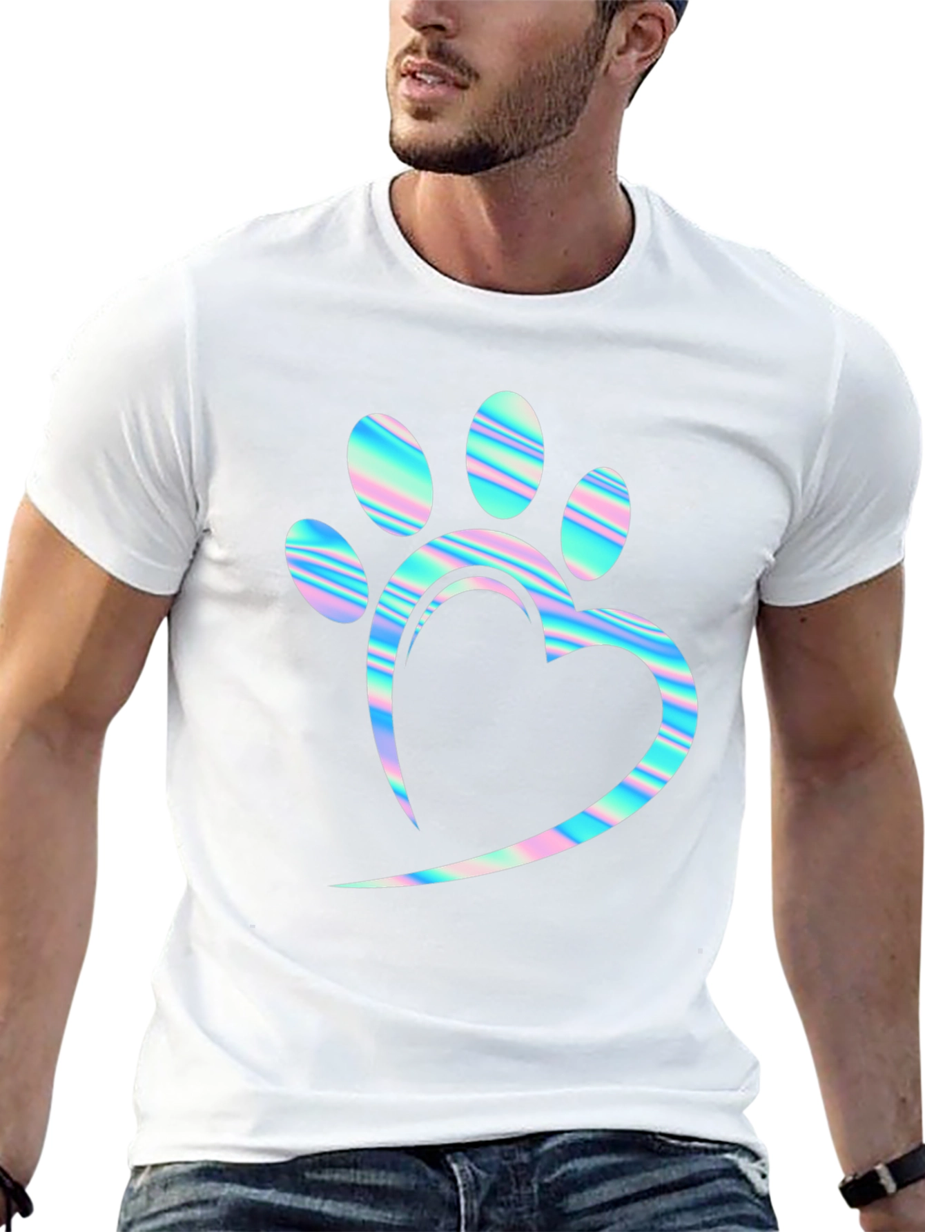 Paw Heart Holographic T-Shirt