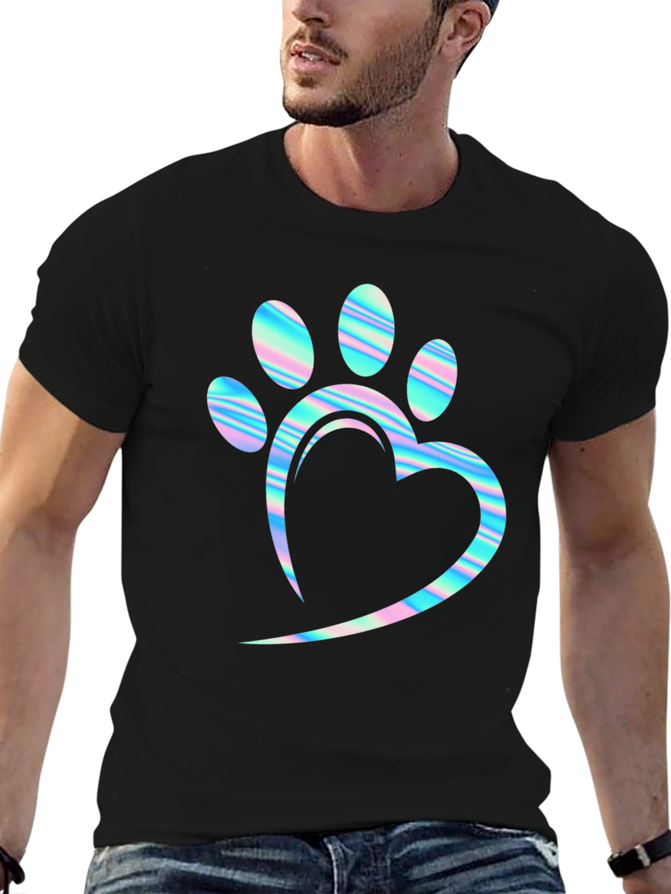 Paw Heart Holographic T-Shirt
