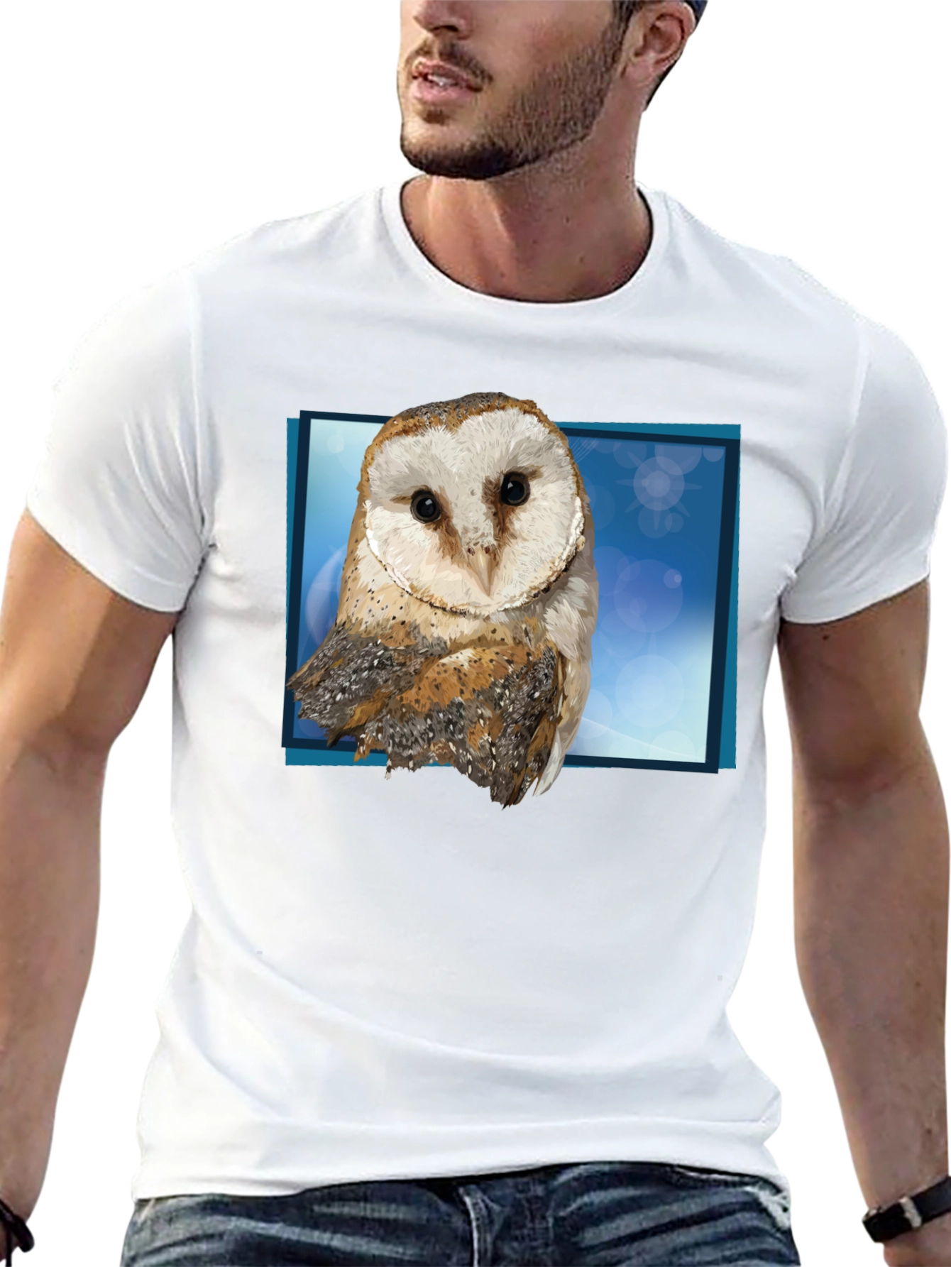 Barn Owl Graphic Tee - Mens Black T-Shirt