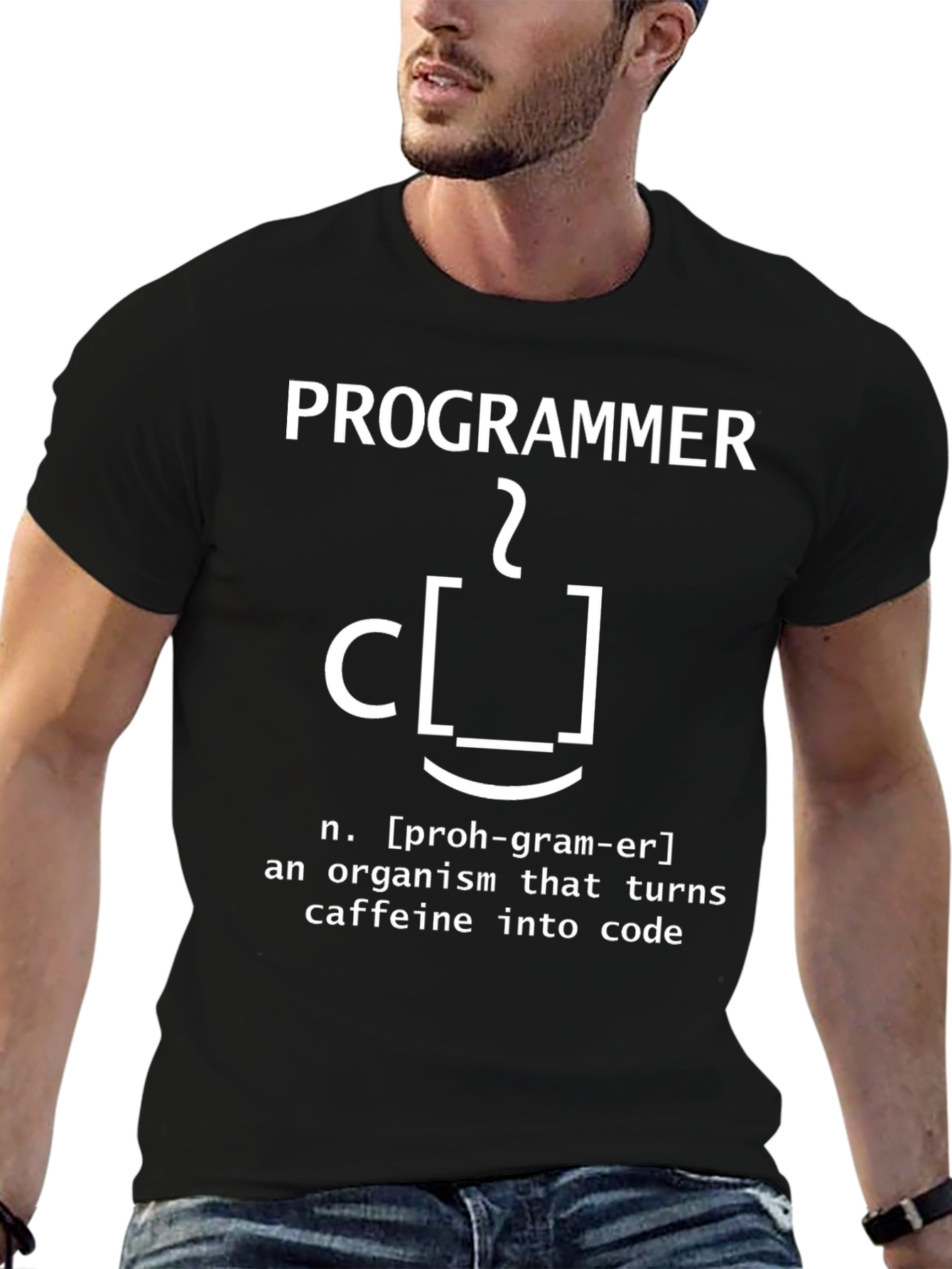 Programmer Definition T-Shirt - Caffeine Coder Tee