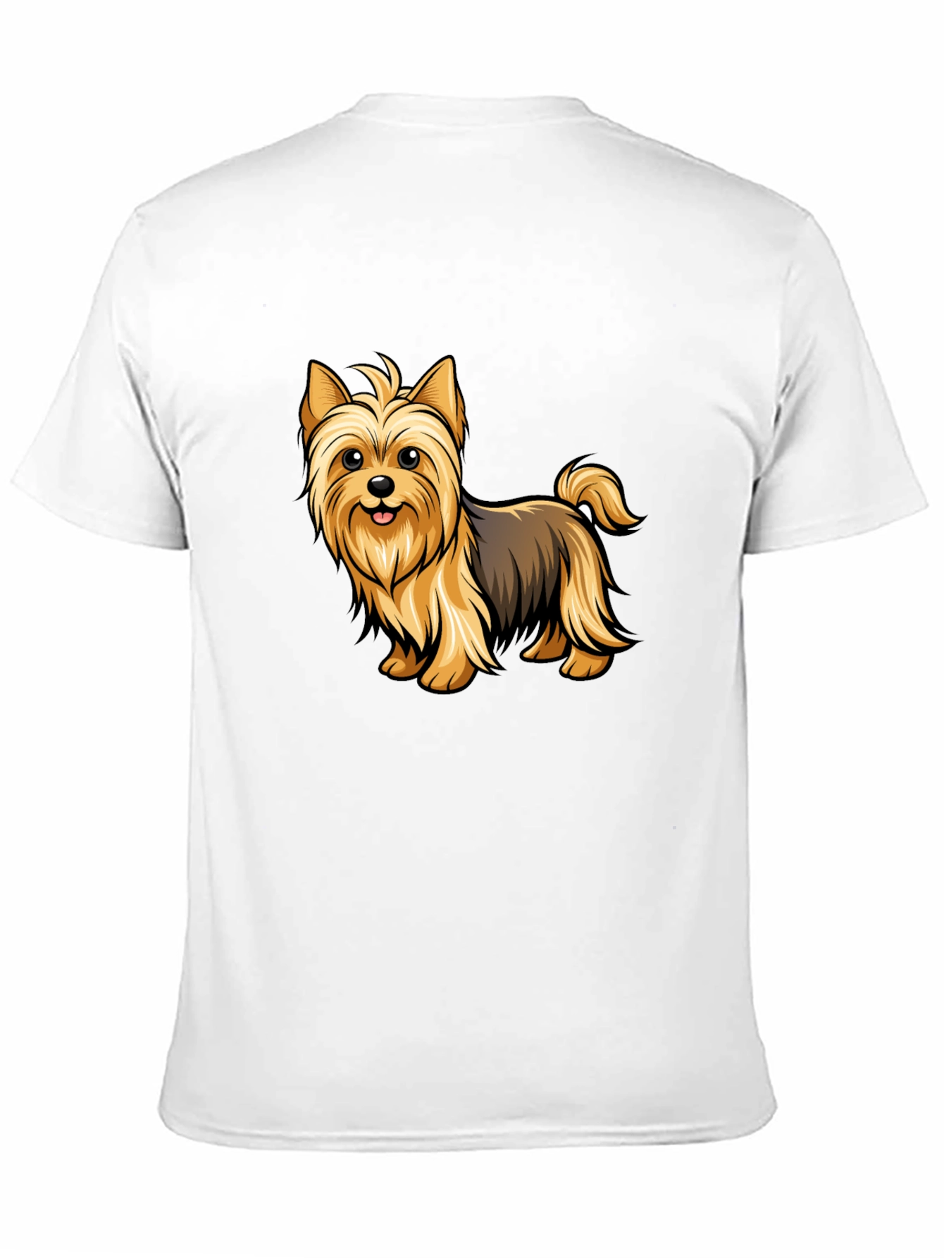 Yorkie Dog Graphic T-Shirt - Black Cotton Tee