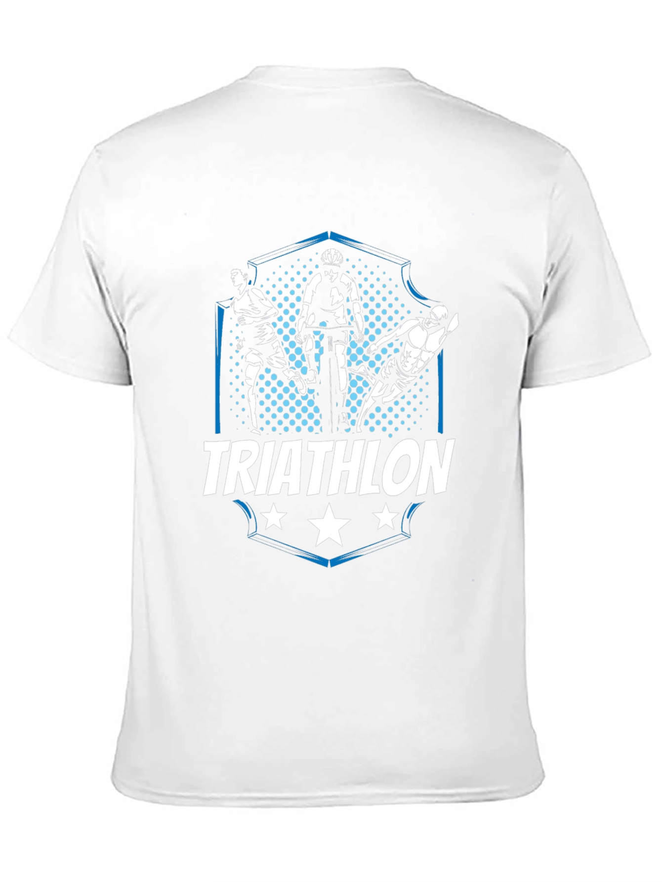 Triathlon Black Graphic T-Shirt - Sports Design