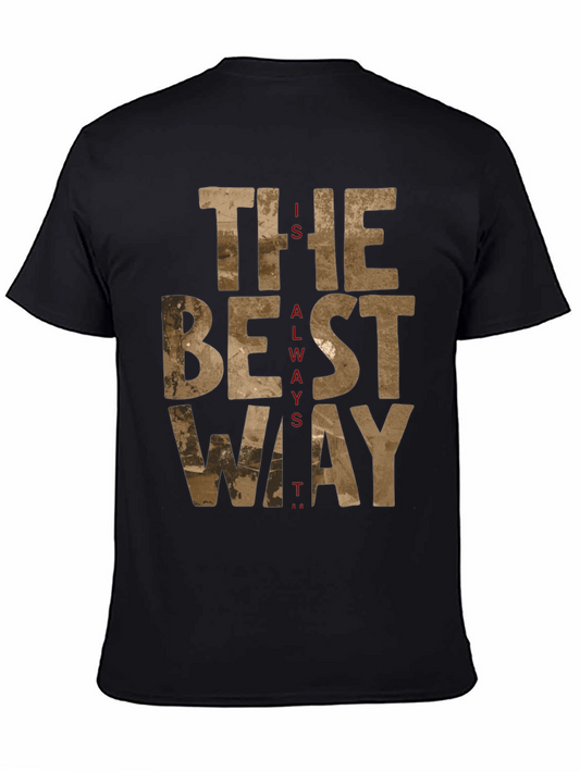 The Best Way Graphic Tee - Black Cotton T-Shirt