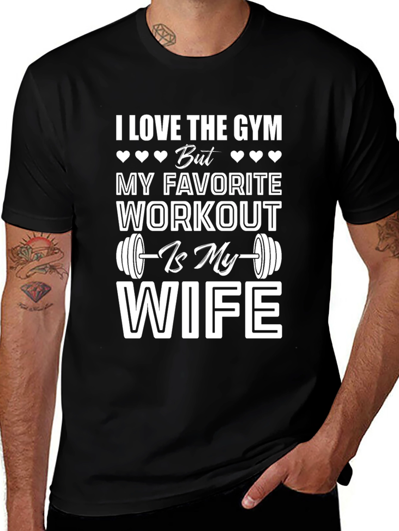 I Love Gym But Wife Workout Graphic Tee