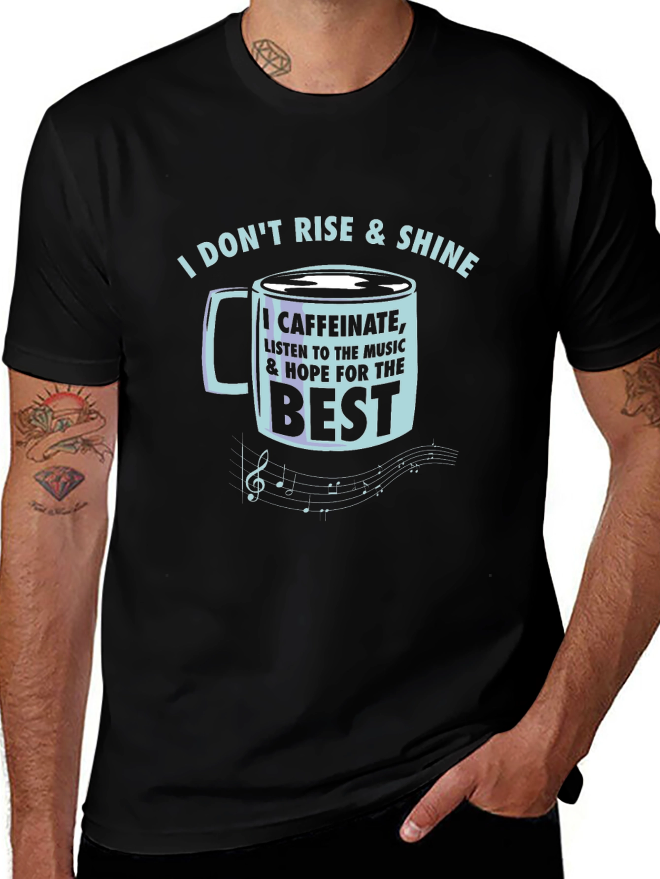 Caffeinate & Hope T-Shirt - Music Lover Tee