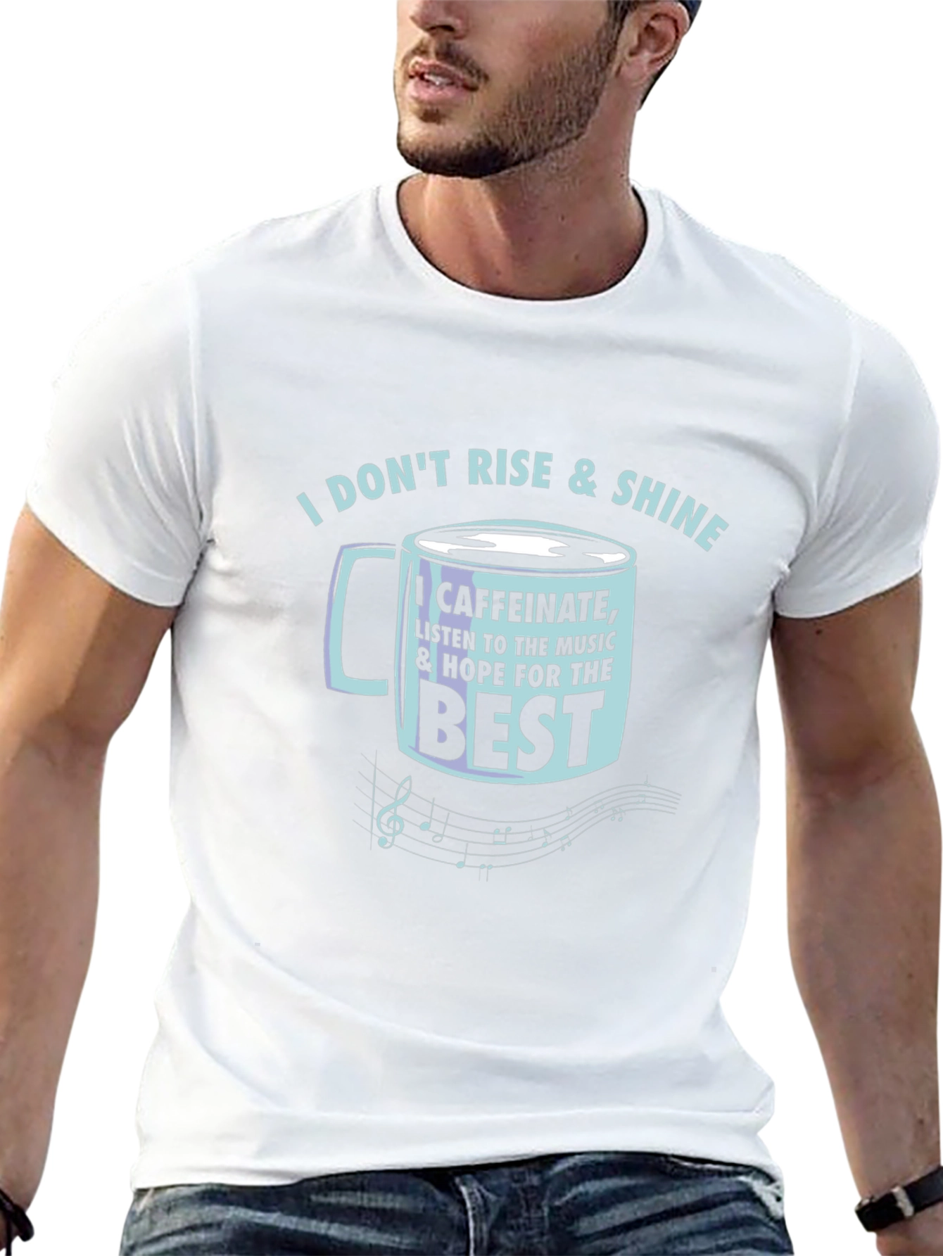 Caffeinate & Hope T-Shirt - Music Lover Tee