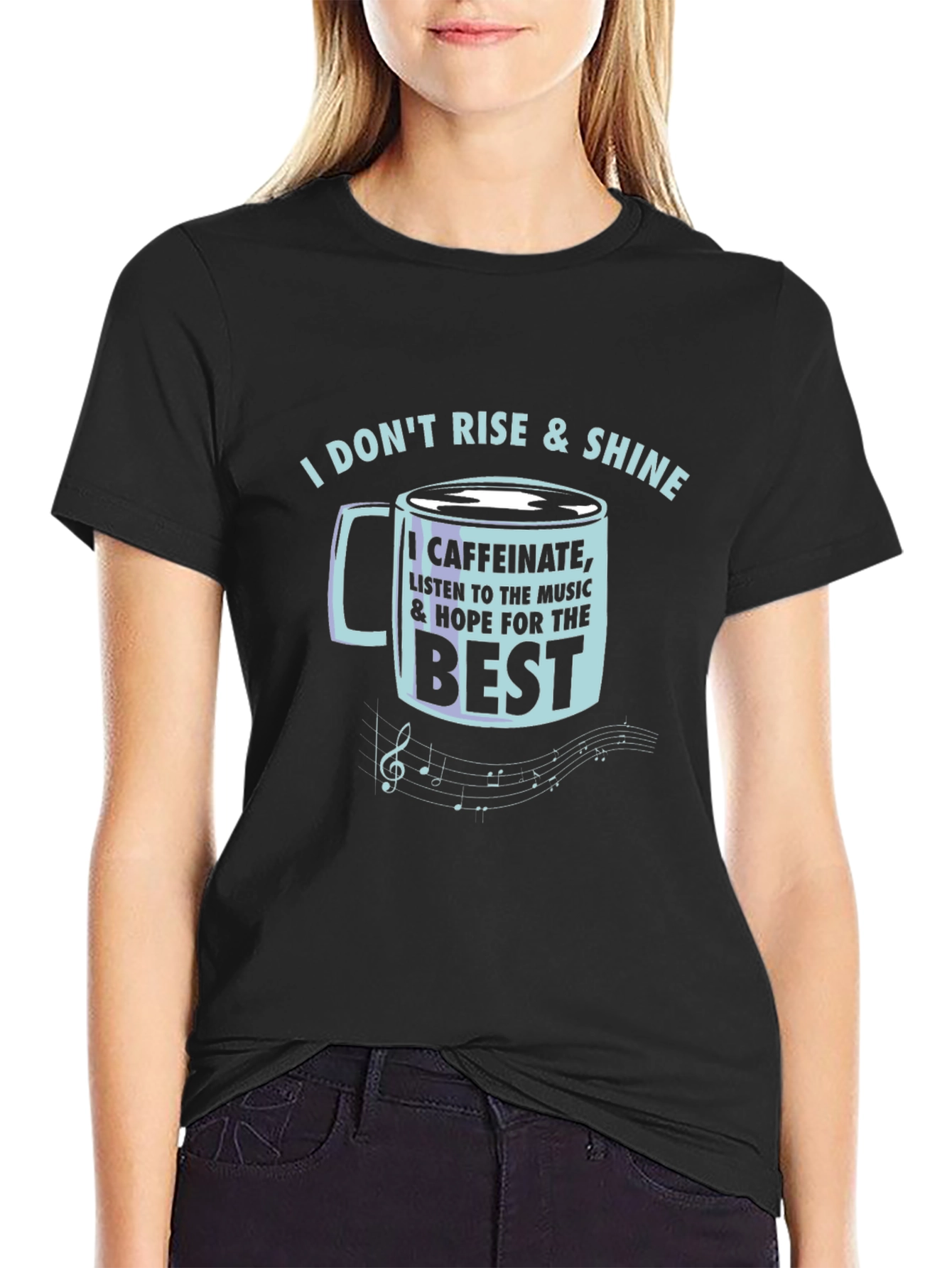 Caffeinate & Hope T-Shirt - Music Lover Tee