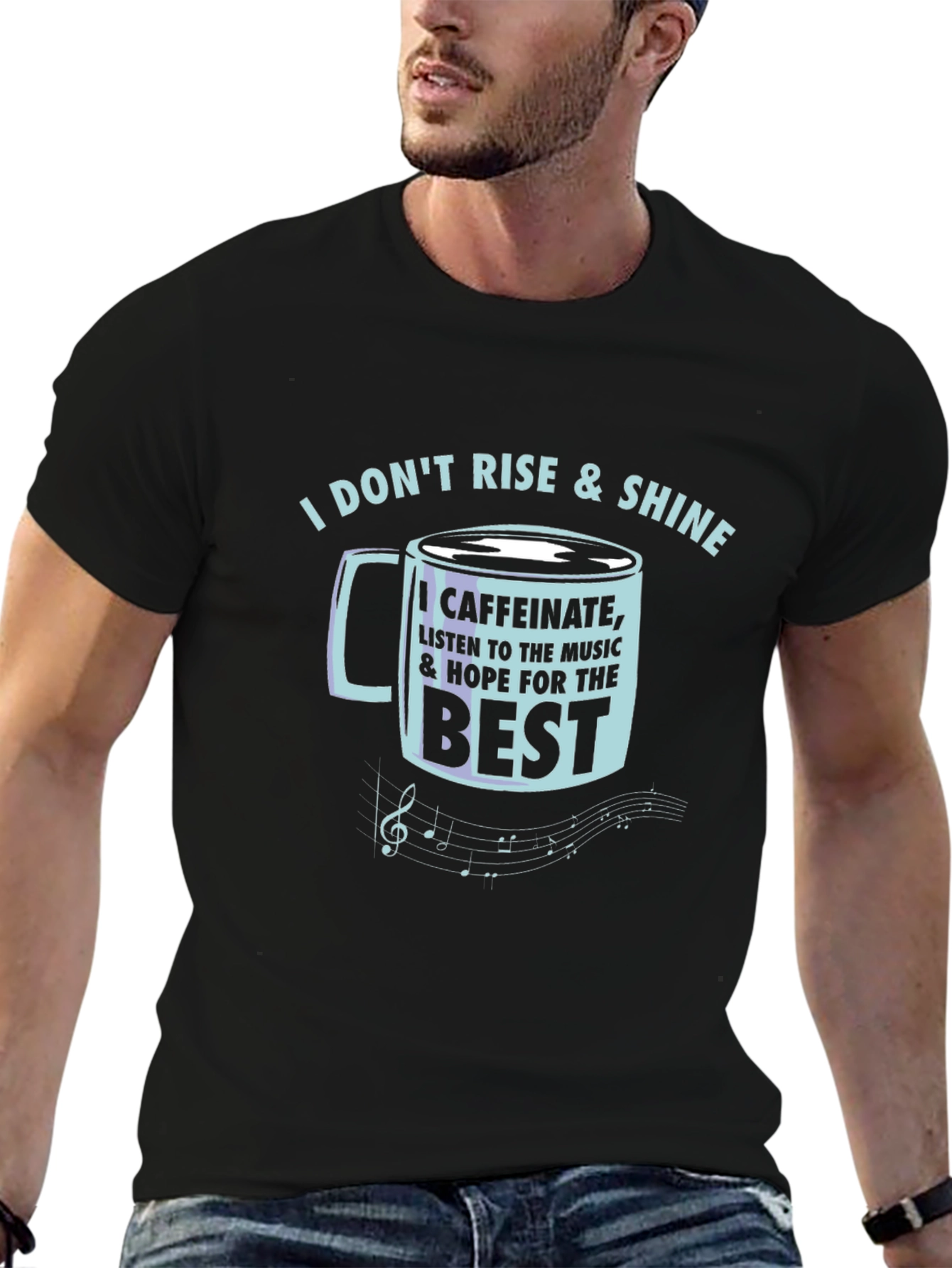 Caffeinate & Hope T-Shirt - Music Lover Tee
