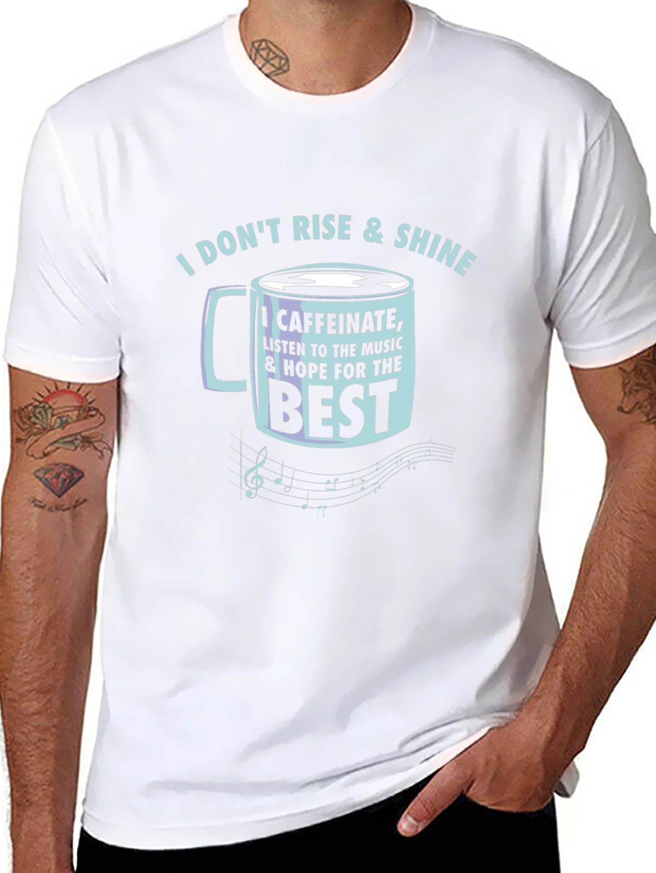 Caffeinate & Hope T-Shirt - Music Lover Tee