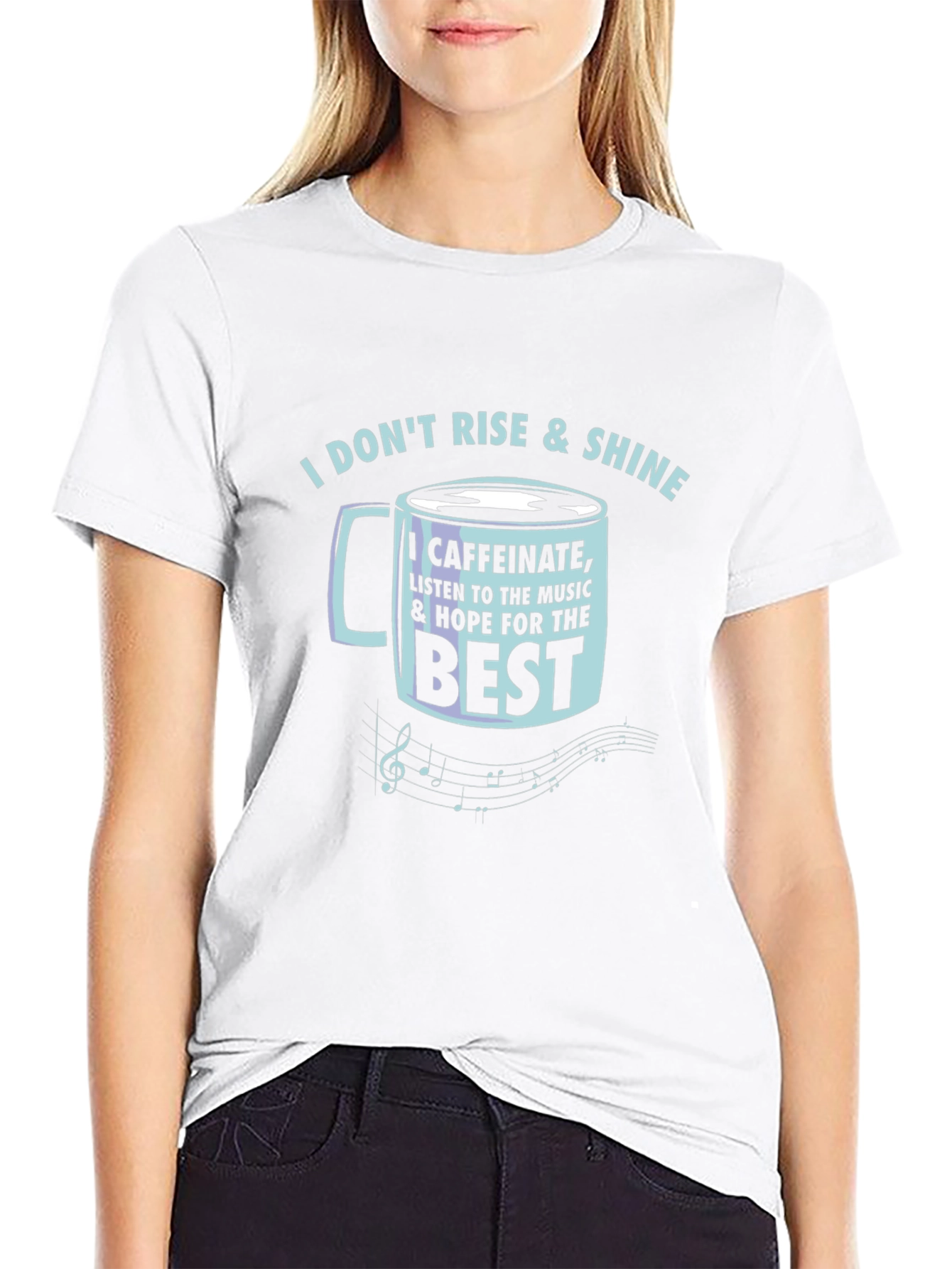 Caffeinate & Hope T-Shirt - Music Lover Tee