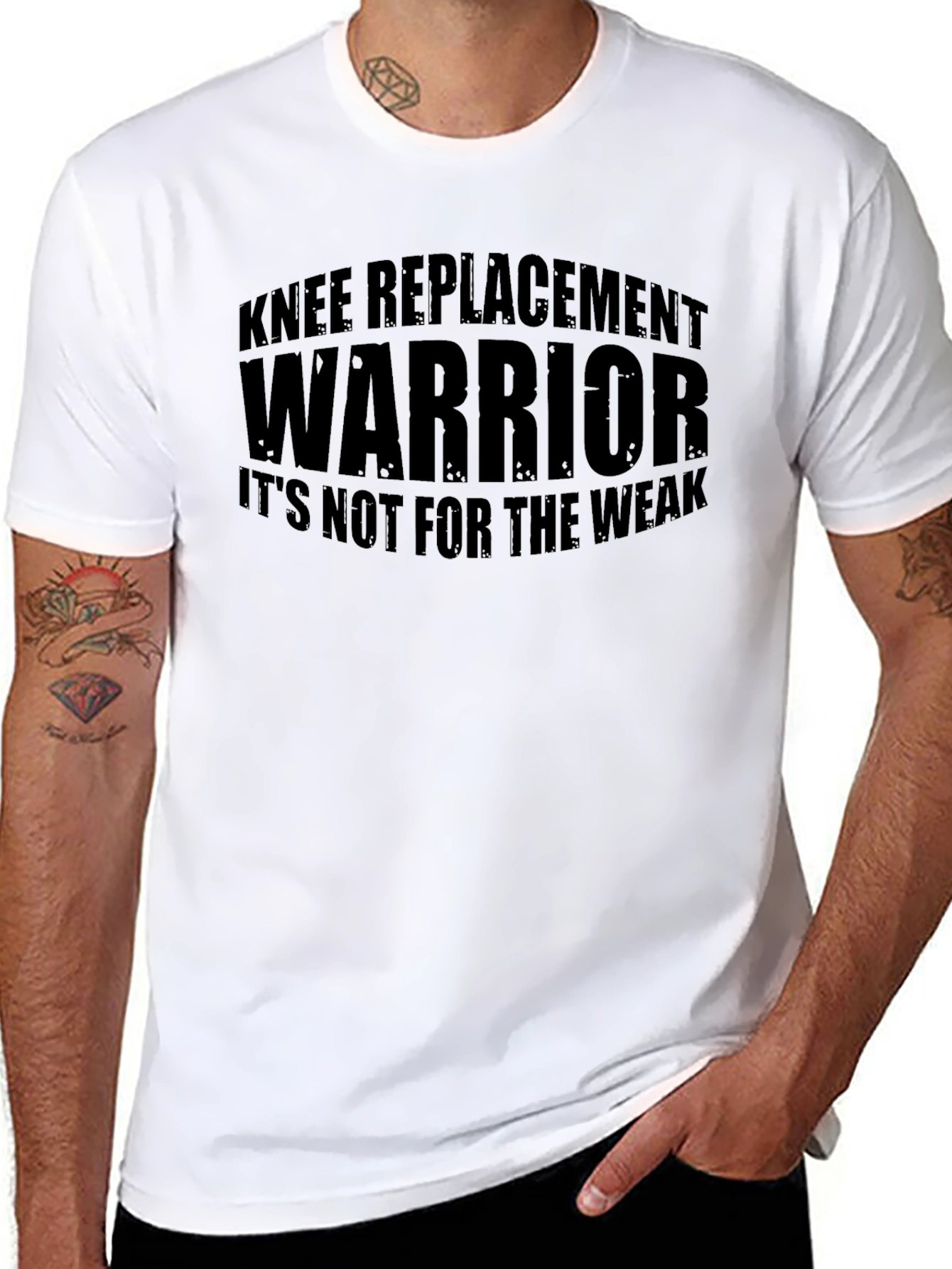 Knee Replacement Warrior T-Shirt - Black
